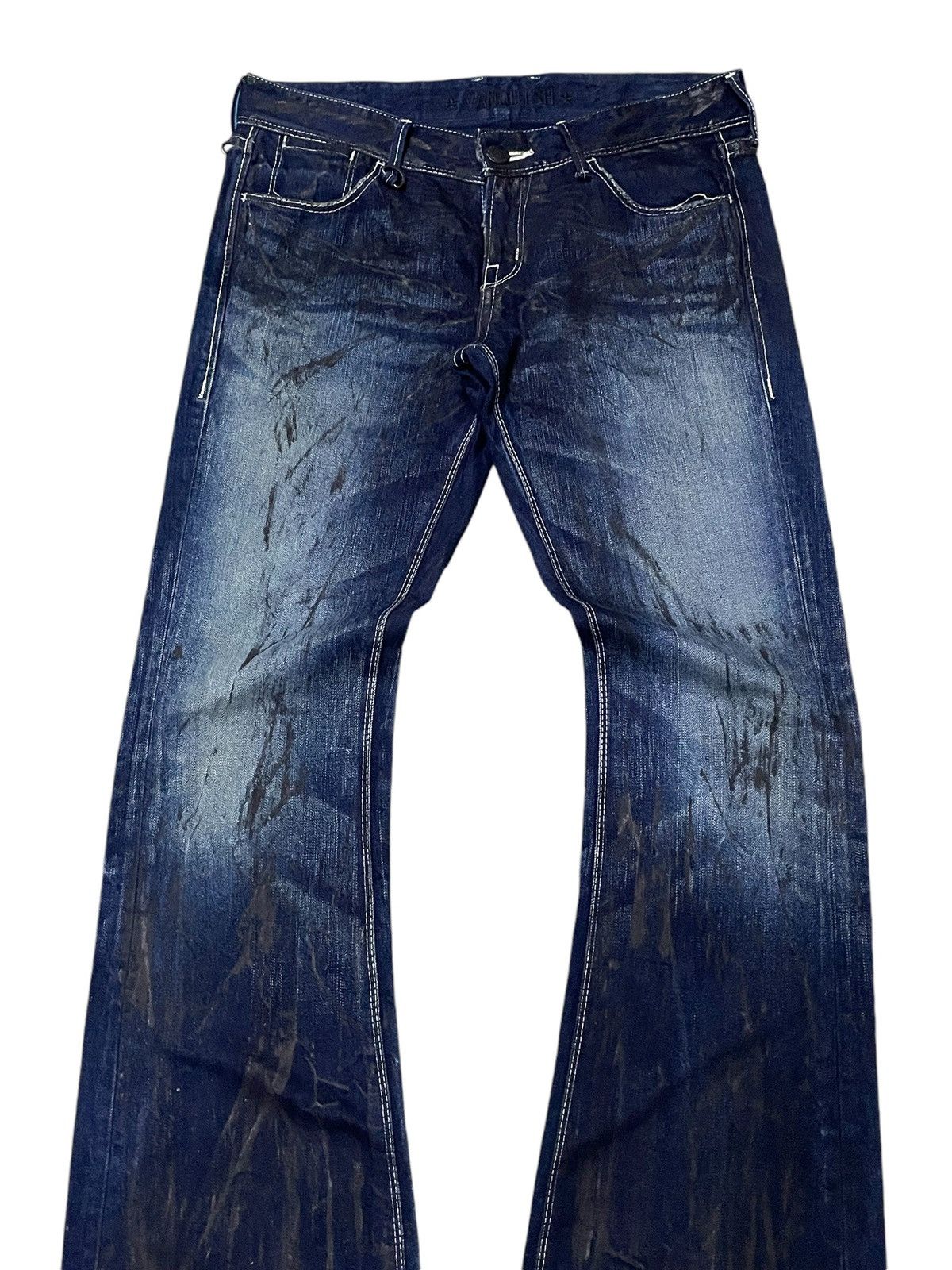 GOSTAR DE FUGA × Vanquish Vanquish Japan Paint Coated Flared Jeans Size US 32 / EU 48 - 3 Thumbnail