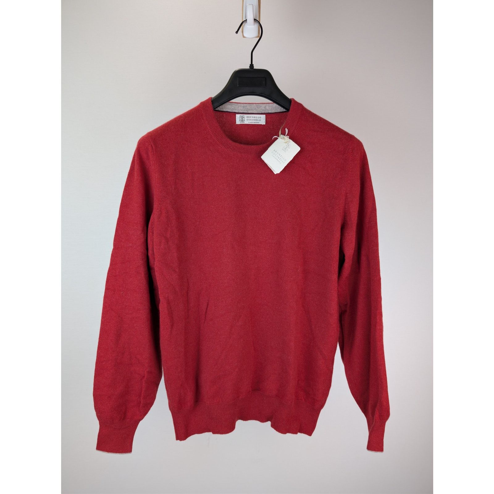 Brunello Cucinelli o1rshd1 CC20 Cashmere Crewneck Sweater in Red Size US M / EU 48-50 / 2 - 1 Thumbnail