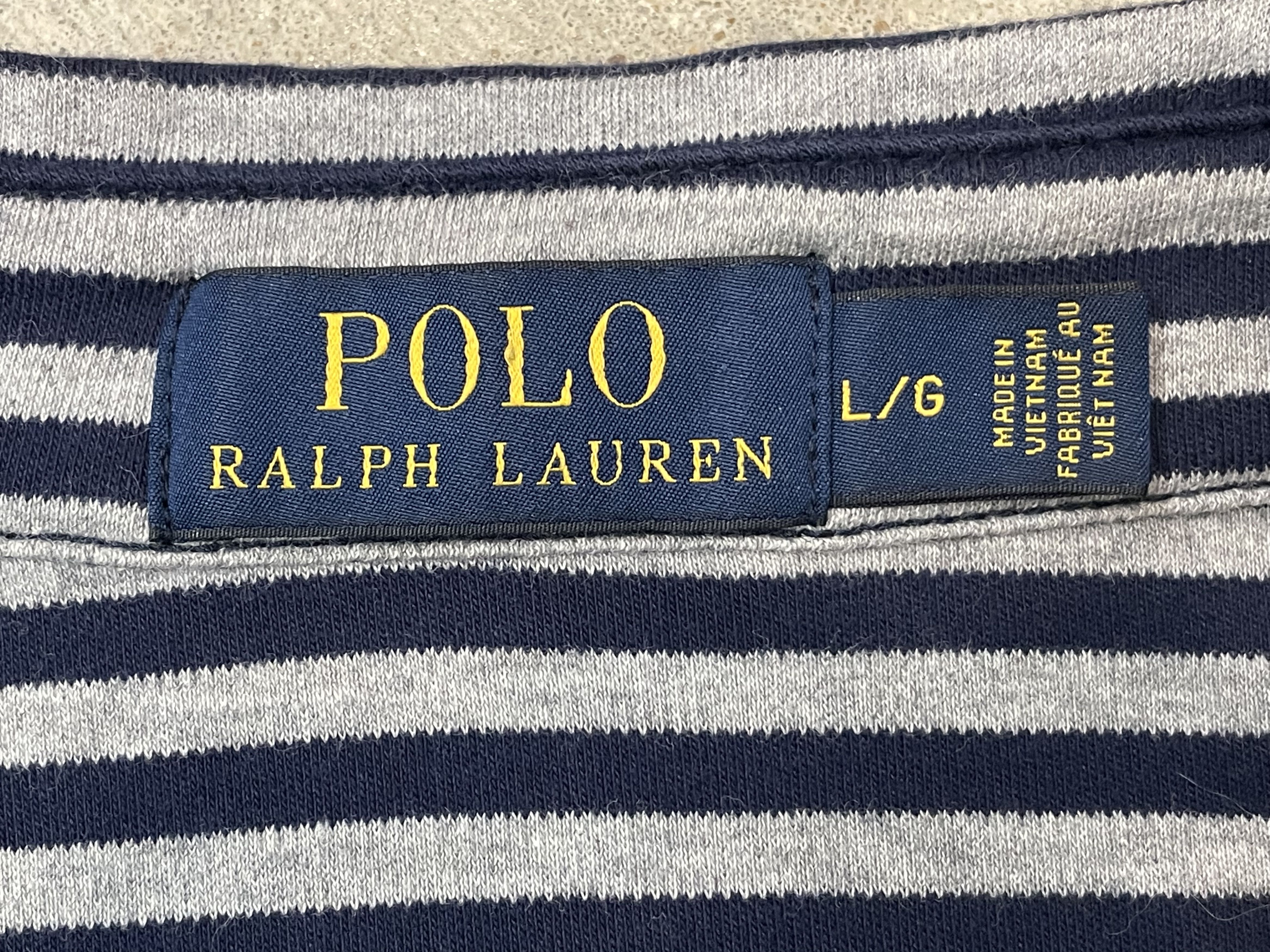 Polo Ralph Lauren Polo Ralph Lauren Blue Striped Polo Shirt Mens Large Size US L / EU 52-54 / 3 - 9 Thumbnail