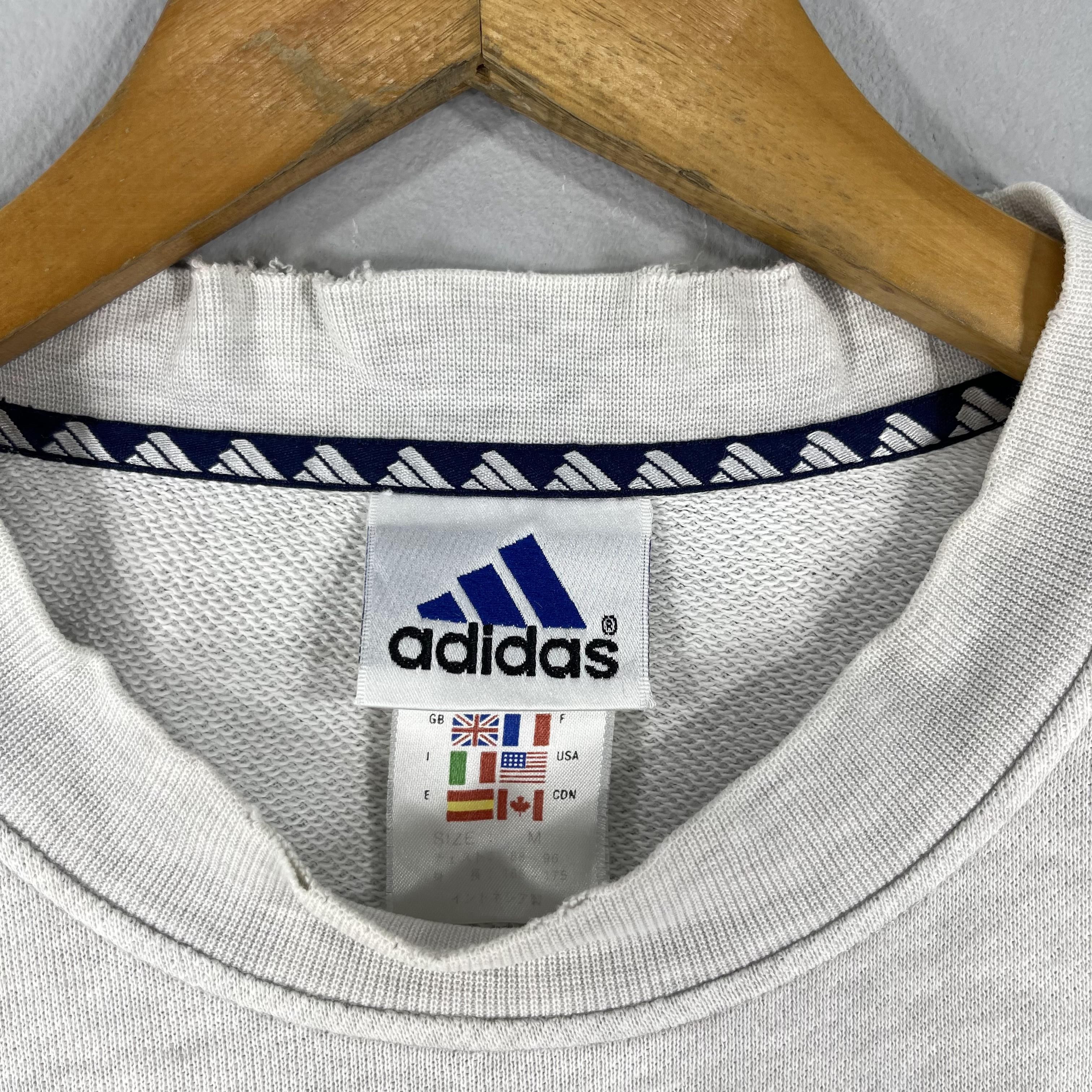 Adidas Vintage ADIDAS Big Logo Embroidery Distressed Sweatshirt Size US M / EU 48-50 / 2 - 7 Thumbnail