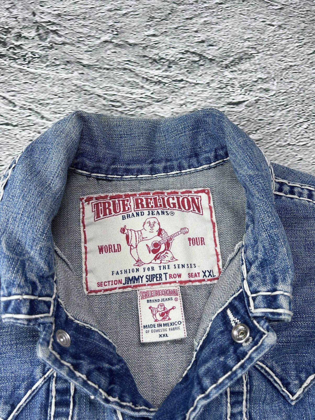 True Religion True Religion denim jacket trucker blue contrast stitching Size US XXL / EU 58 / 5 - 5 Thumbnail