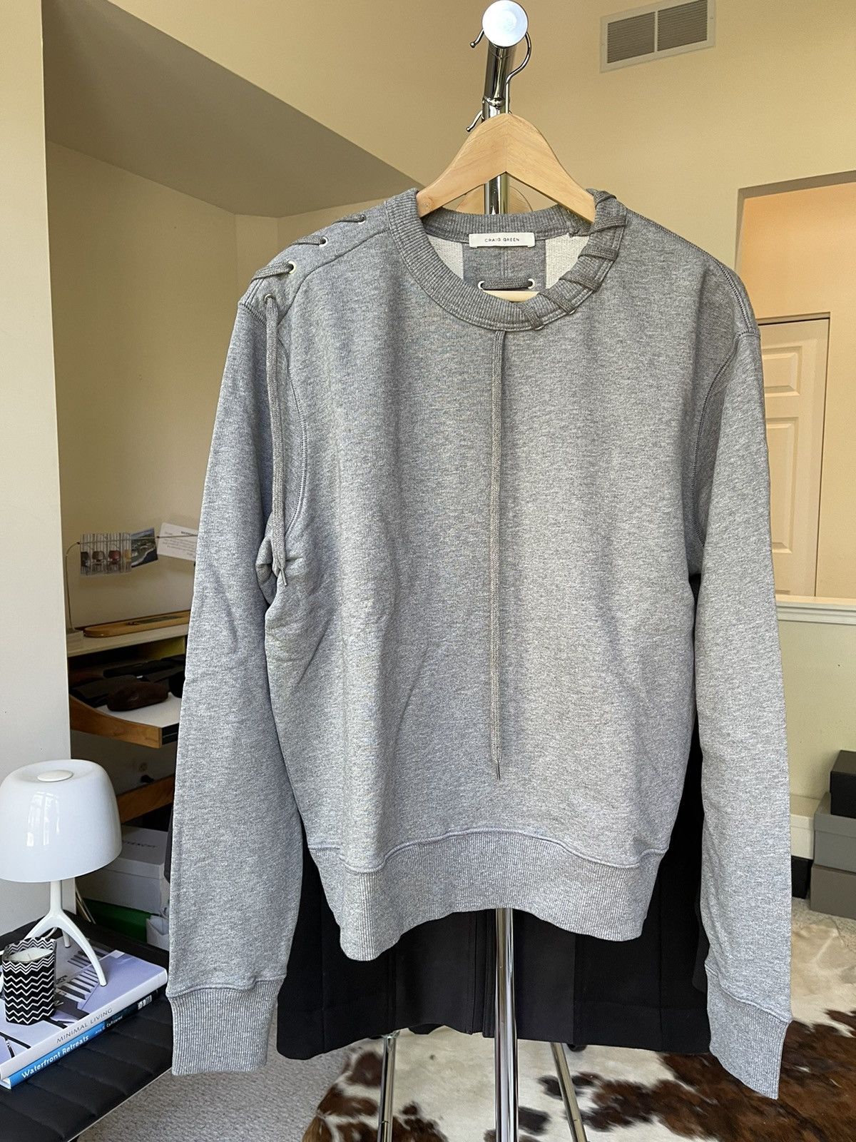 Craig Green Craig Green Grey Laced Sweatshirt size S Grailed