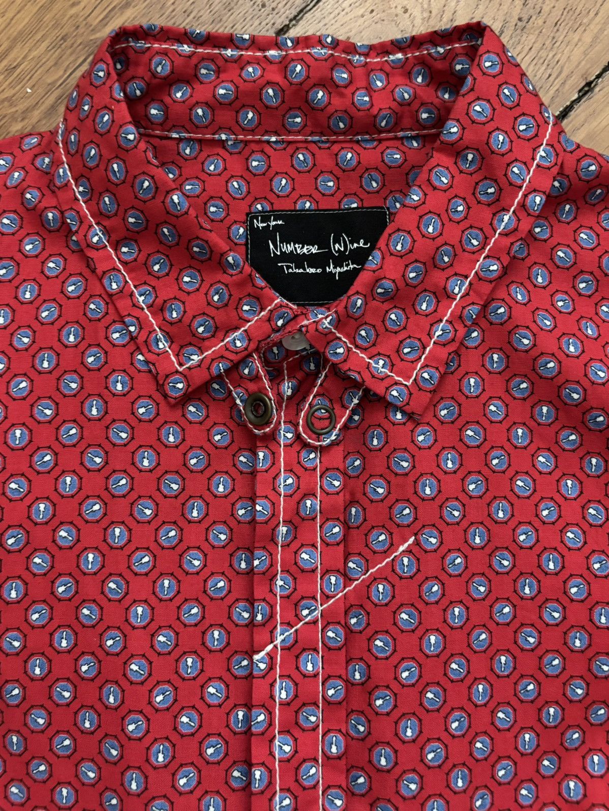 Number (N)ine Number (N)ine 08AW Guitar Pattern Shirt Showpiece Size US L / EU 52-54 / 3 - 5 Thumbnail