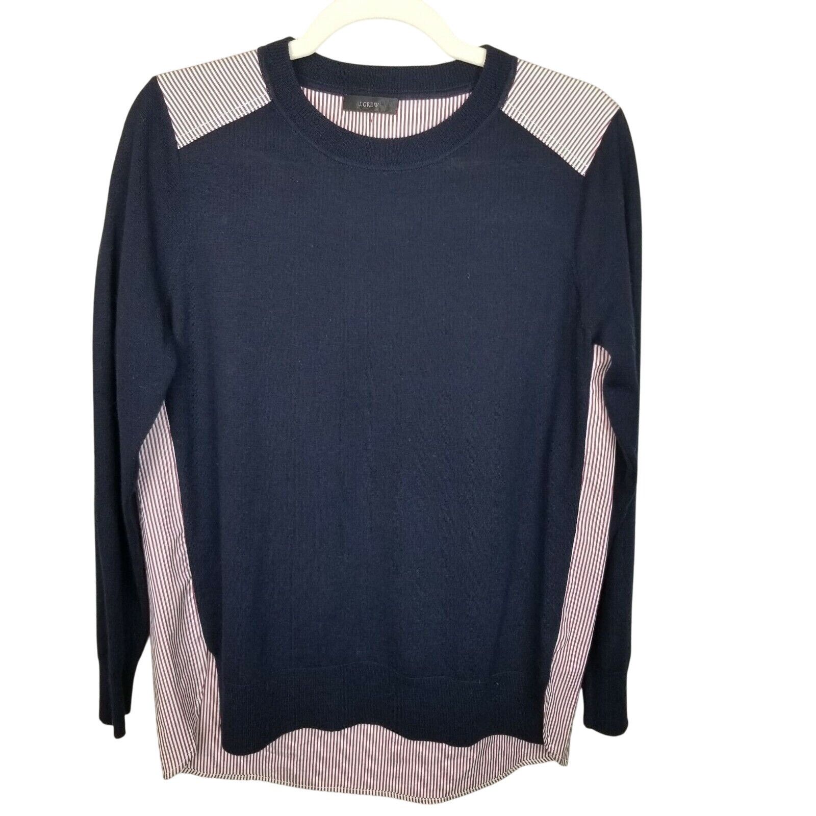 J.Crew J. Crew Womens Wool Pullover Sweater Mixed Media Sz M Preppy Size M / US 6-8 / IT 42-44 - 1 Thumbnail