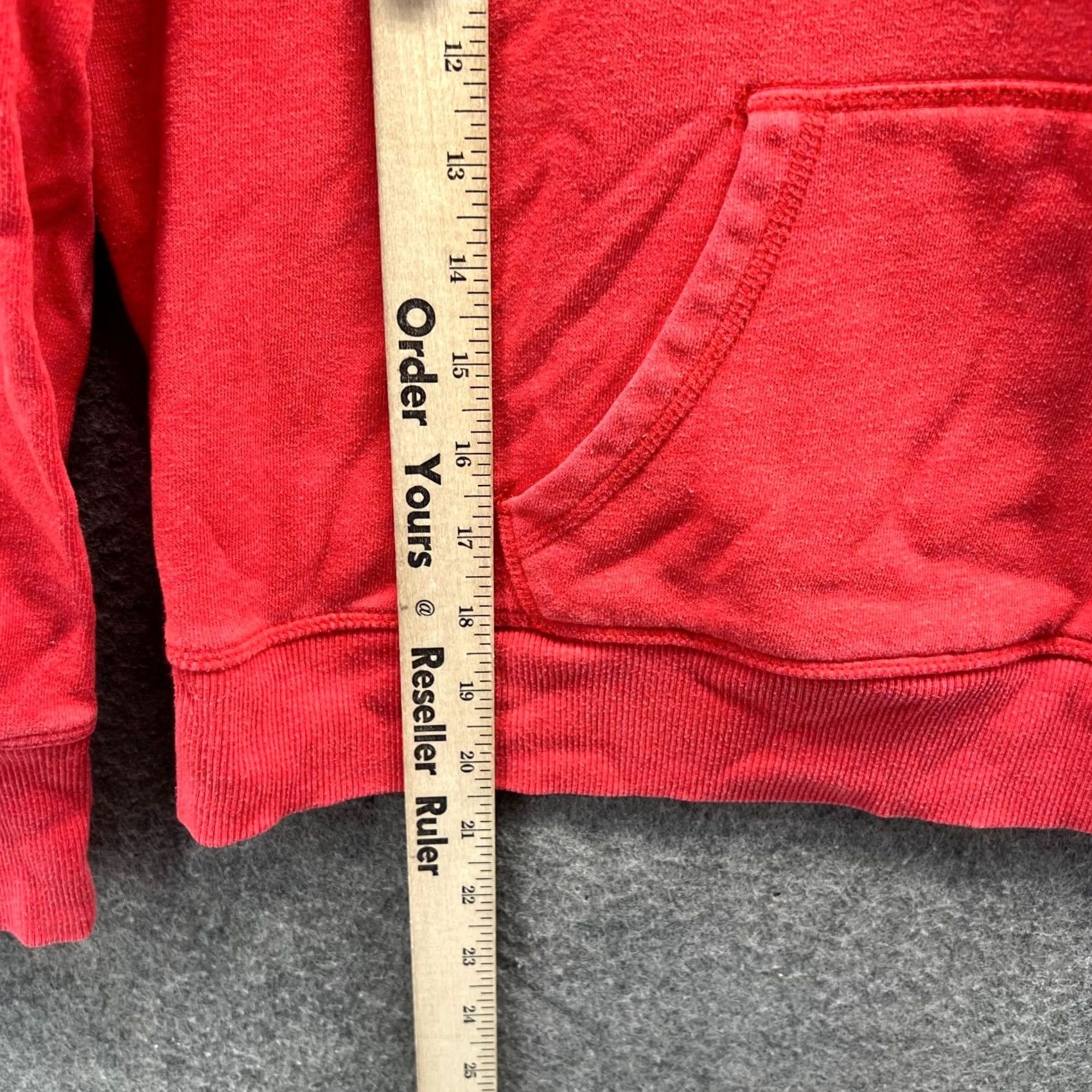 Tommy Hilfiger VINTAGE Tommy Hilfiger Hoodie Womens Large Red Fleece Pullover Sport Flag TH Sweatshirt Size L / US 10 / IT 46 - 5 Thumbnail