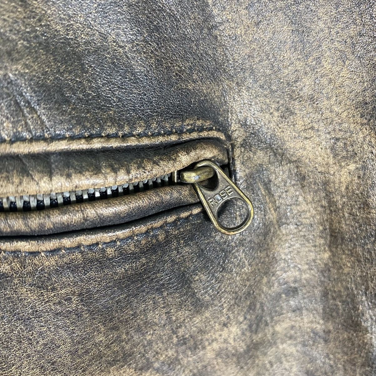 Genuine Leather × Leather × Vintage Vintage G.S.C On Time Leather Zipper Jacket M Size Size US M / EU 48-50 / 2 - 6 Thumbnail