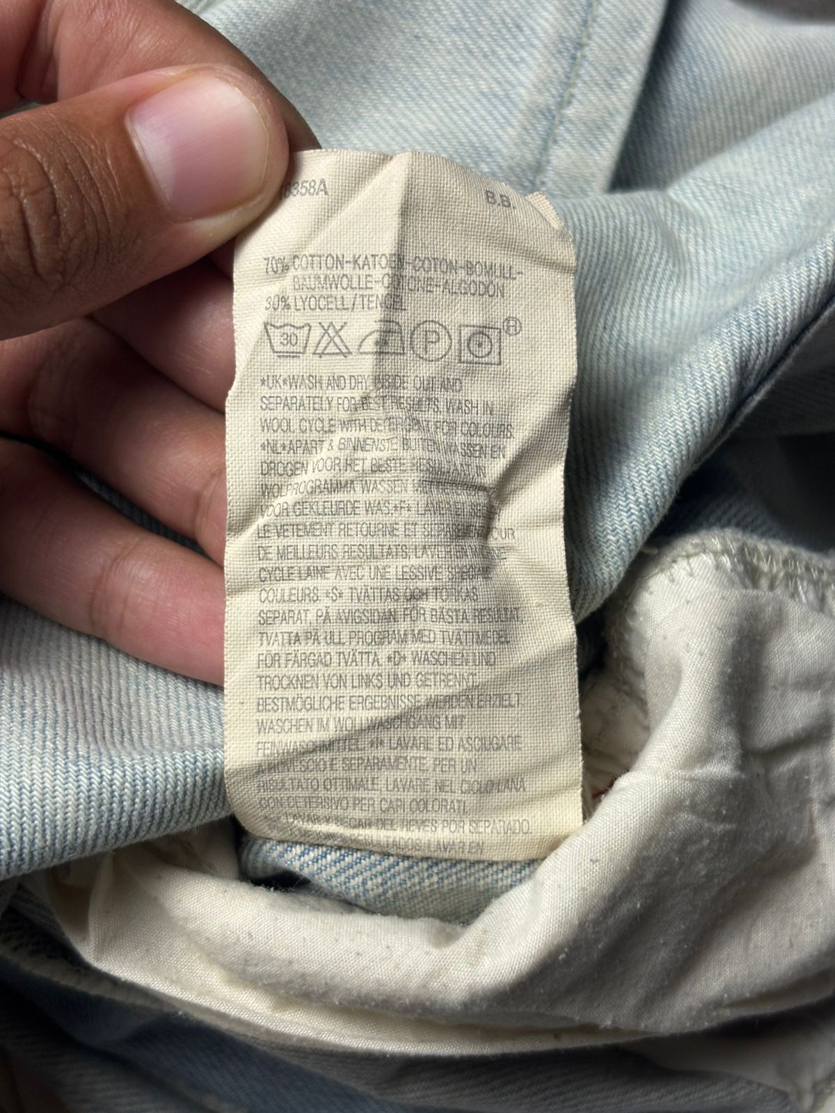 Levi's 2000s Levis Engineered Twisted Baby Blue Jeans Size US 32 / EU 48 - 9 Thumbnail
