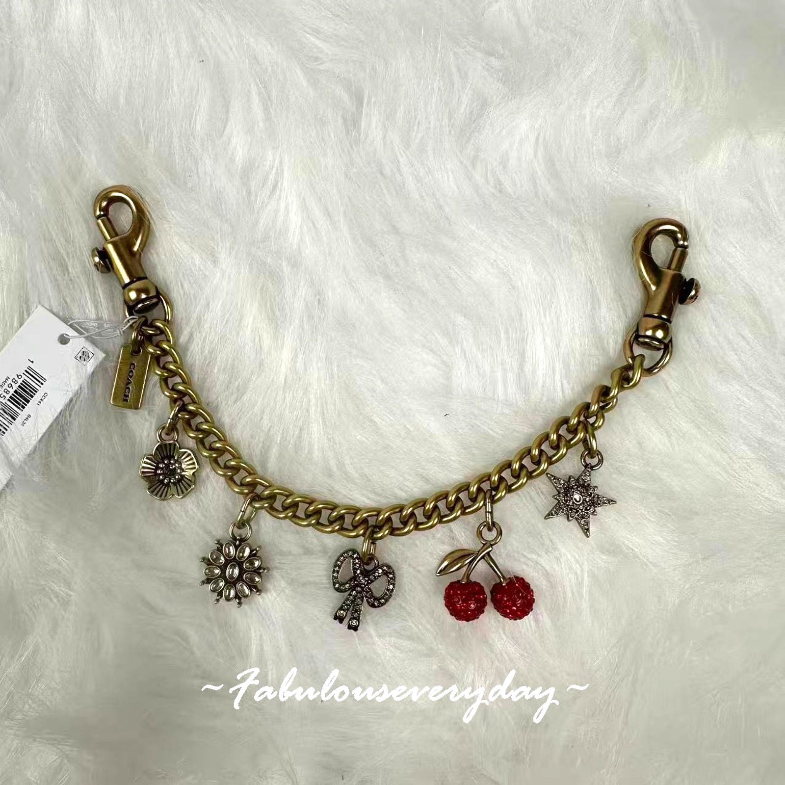 Coach Coach Crystal Motif Chain Bag Charm CCX41 NWT Size ONE SIZE - 2 Thumbnail