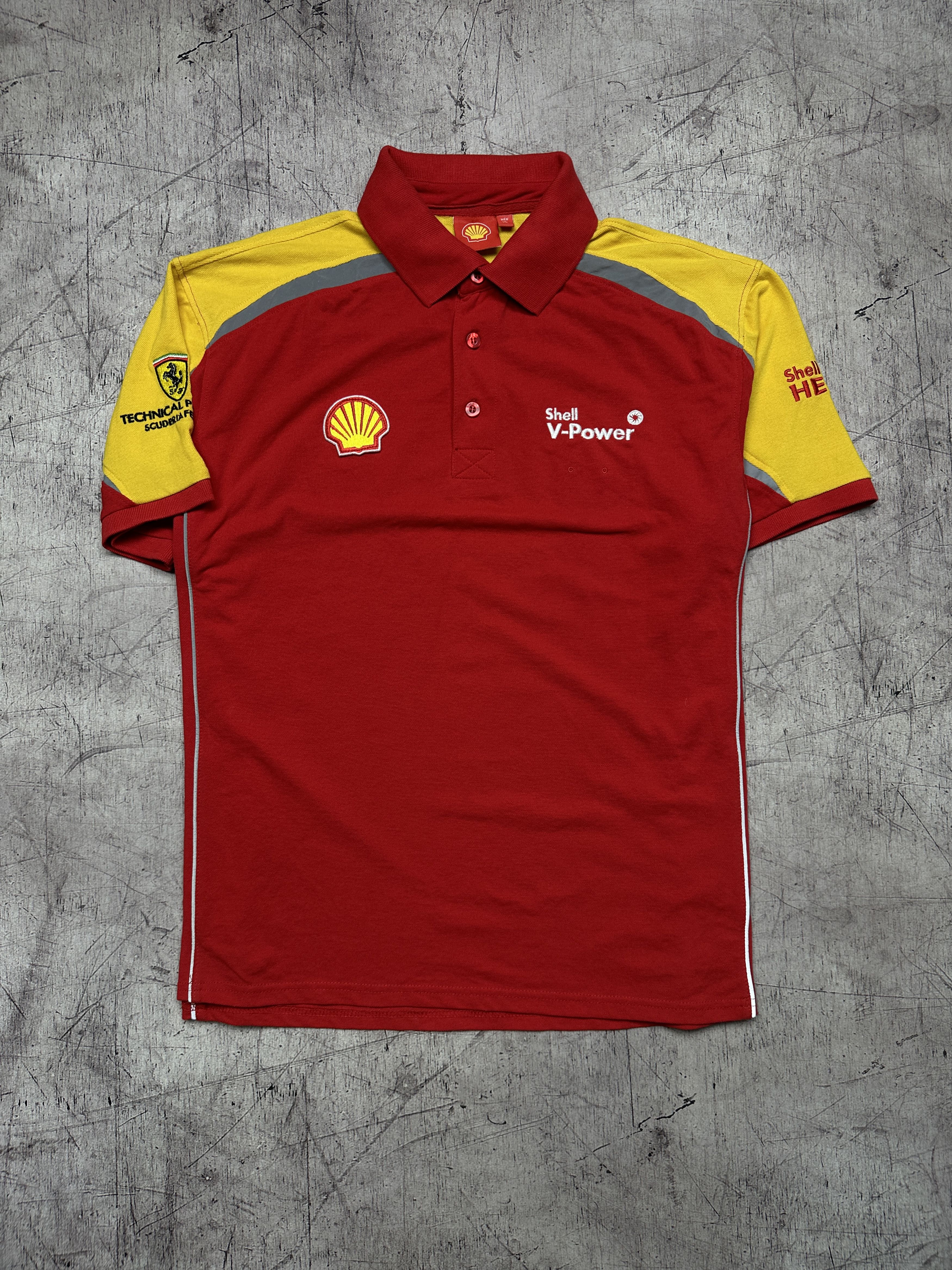 Ferrari Shell Ferrari Team Vintage Mens Polo Shirt Size US XL / EU 56 / 4 - 1 Thumbnail