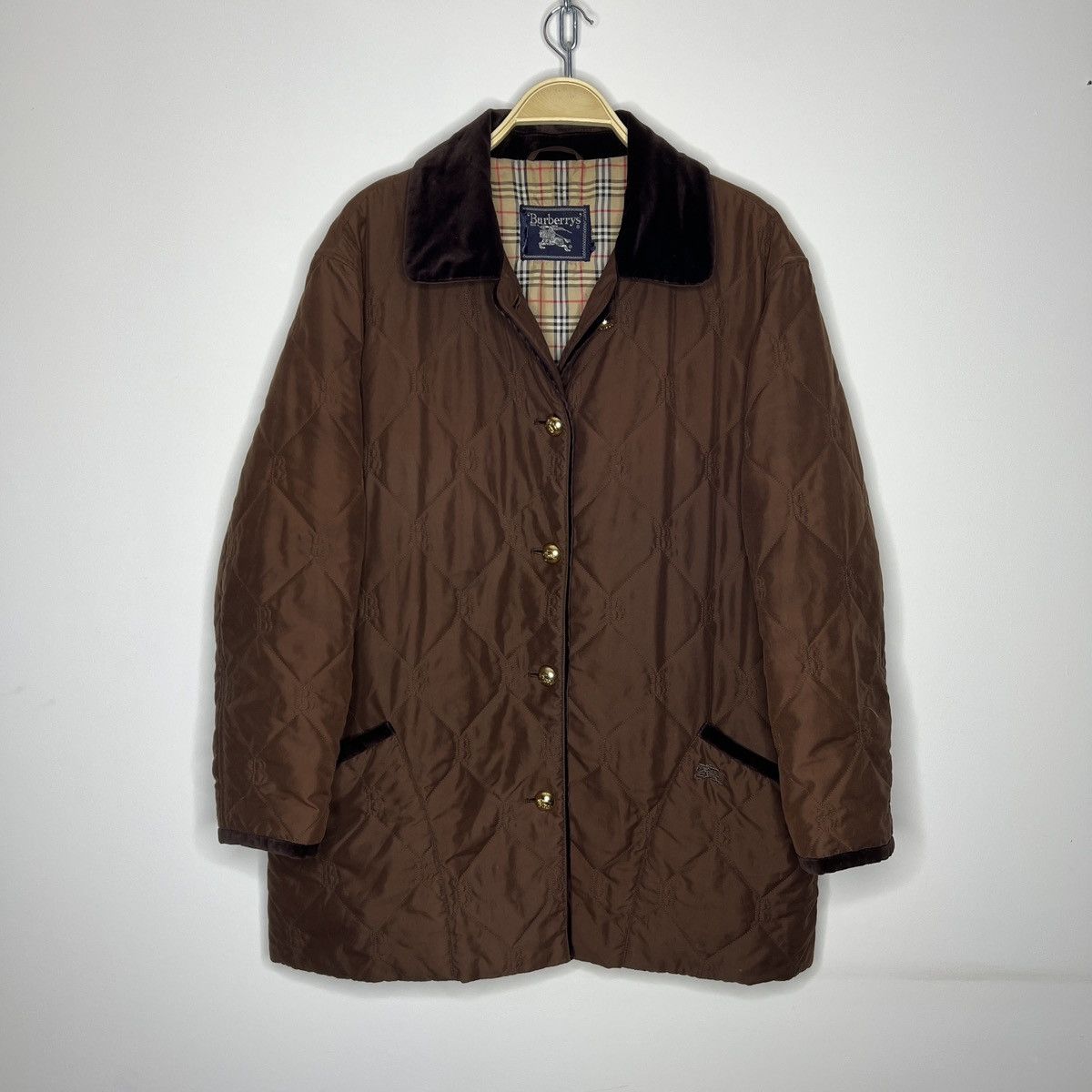 Burberry Vintage Burberry Quilted Brown Coat Jacket Monogram 90s Size US M / EU 48-50 / 2 - 1 Thumbnail