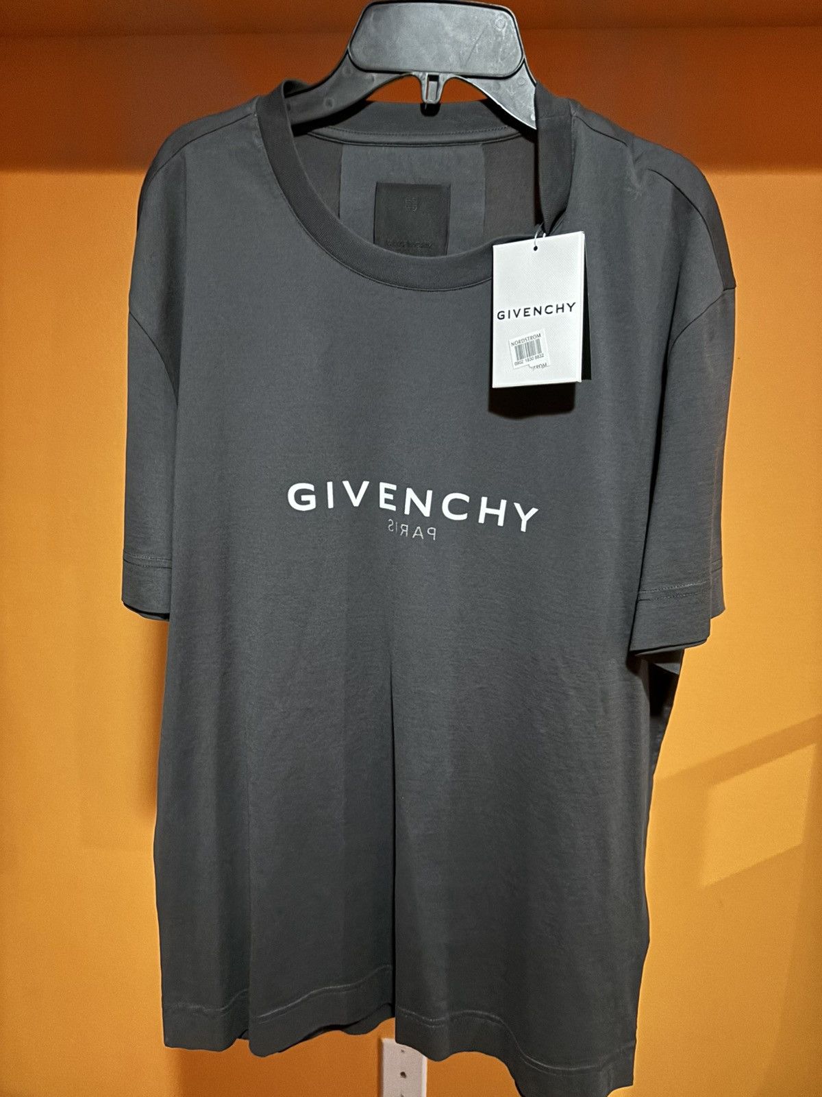Givenchy GIVENCHY SLIM FIT REVERSE PRINT T-SHIRT - CHARCOAL Size US XL / EU 56 / 4 - 5 Thumbnail