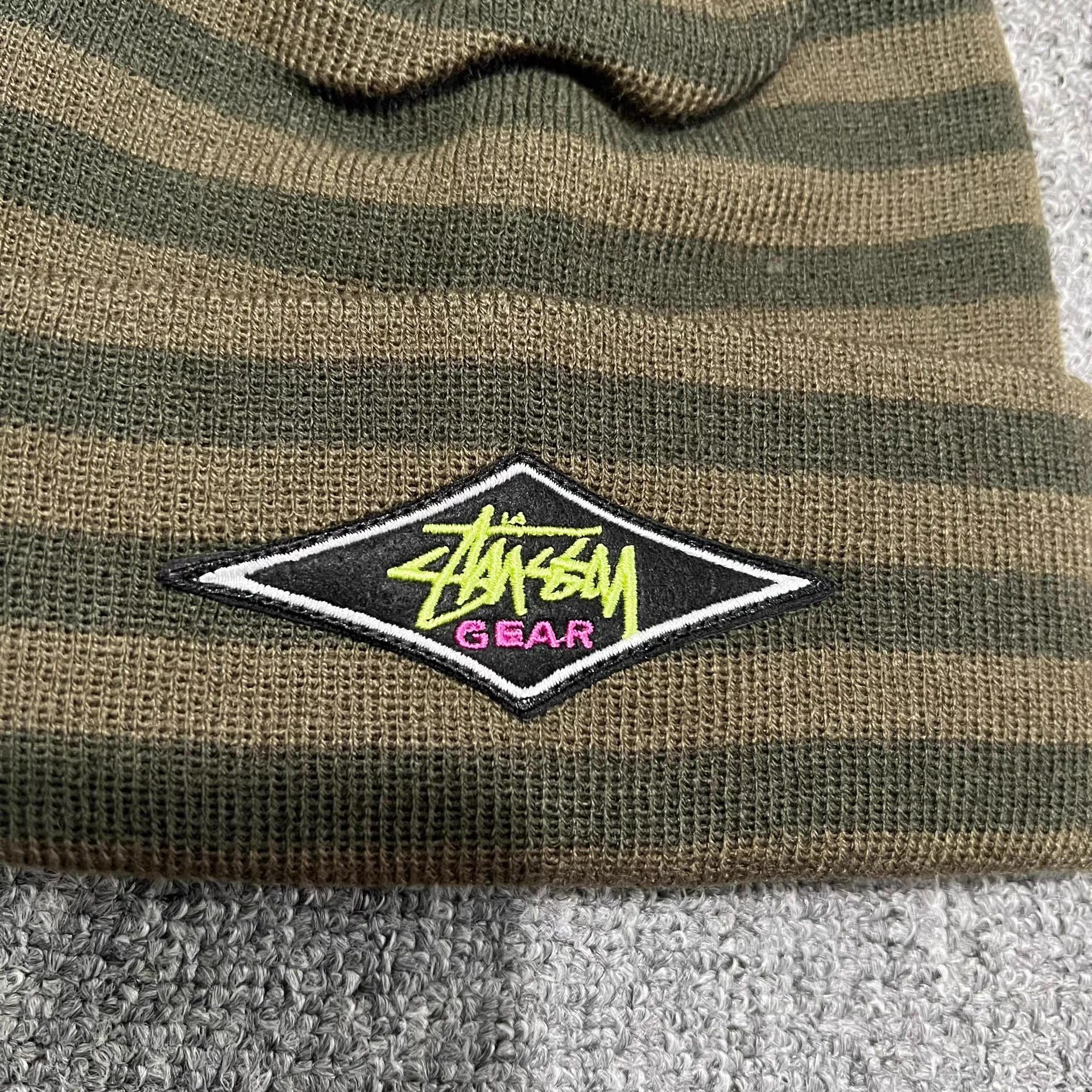 Stussy Stussy Color Block Striped Embroidered Knit Beanie Q7 Size ONE SIZE - 7 Thumbnail