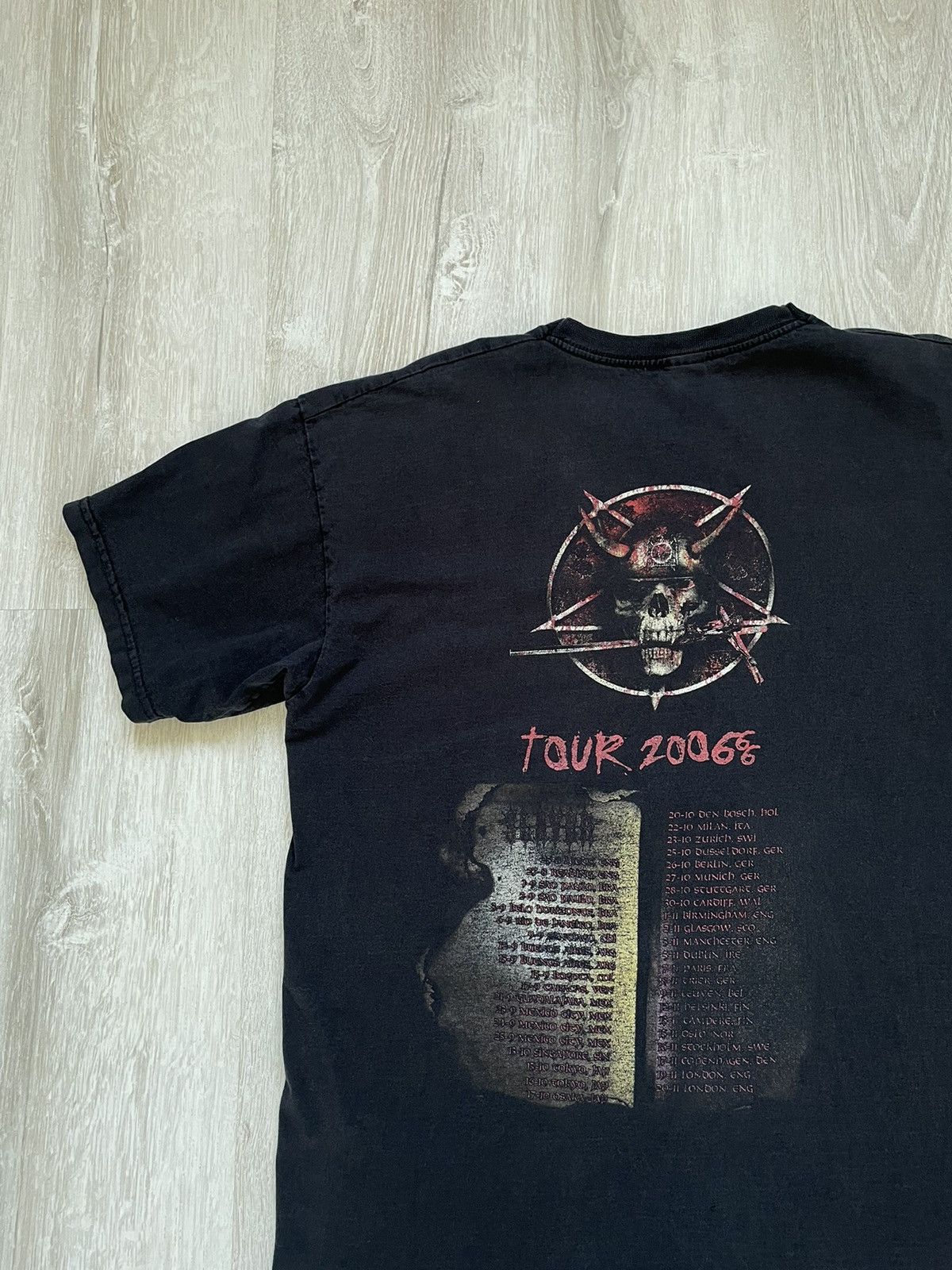 Band Tees × Slayer × Vintage Vintage Slayer 2006 Tour Tee T Shirt Size US M / EU 48-50 / 2 - 2 Thumbnail