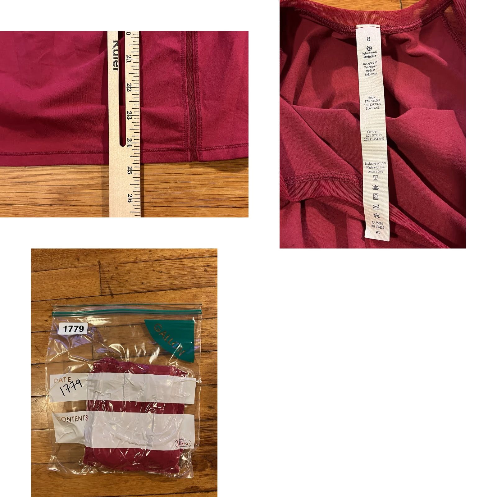 Lululemon Lululemon Align And Define Long Sleeve Tee Shirt Women’s 8 Berry Rumble Size M / US 6-8 / IT 42-44 - 8 Thumbnail