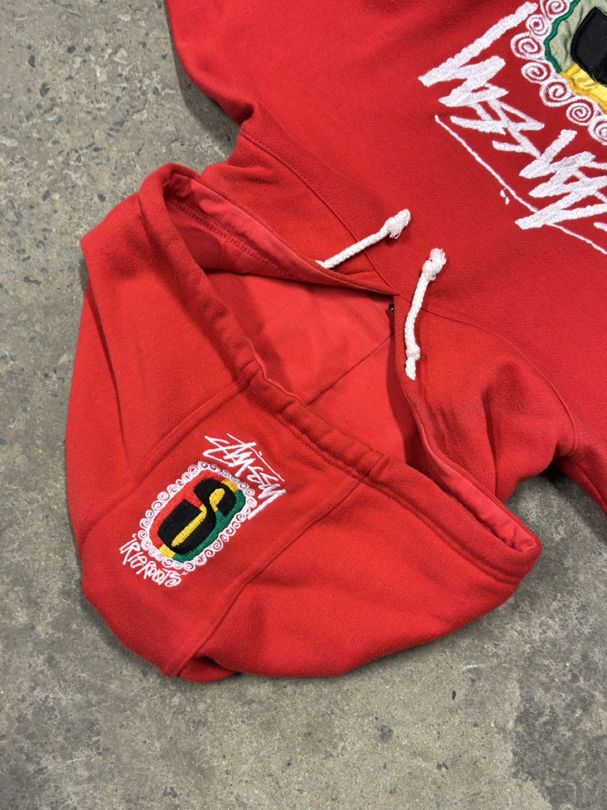 Stussy × Vintage Vintage 90s Stussy Irie Roots hoodie Size US XL / EU 56 / 4 - 5 Thumbnail