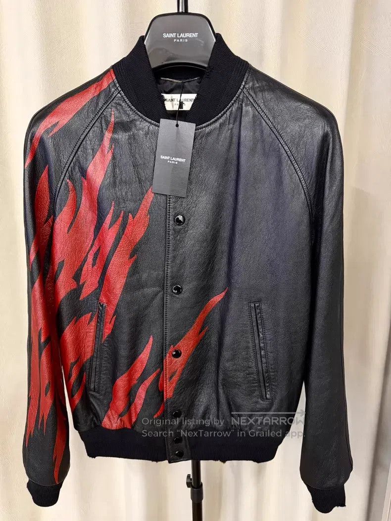 Saint Laurent Paris Saint Laurent Paris Flame Sheepskin Jacket Size US S / EU 44-46 / 1 - 1 Thumbnail