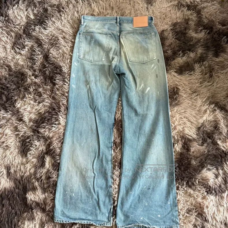 Acne Studios Acne Studios 25SS Washed Blue Splatter Denim Jeans Size US 31 - 2 Thumbnail