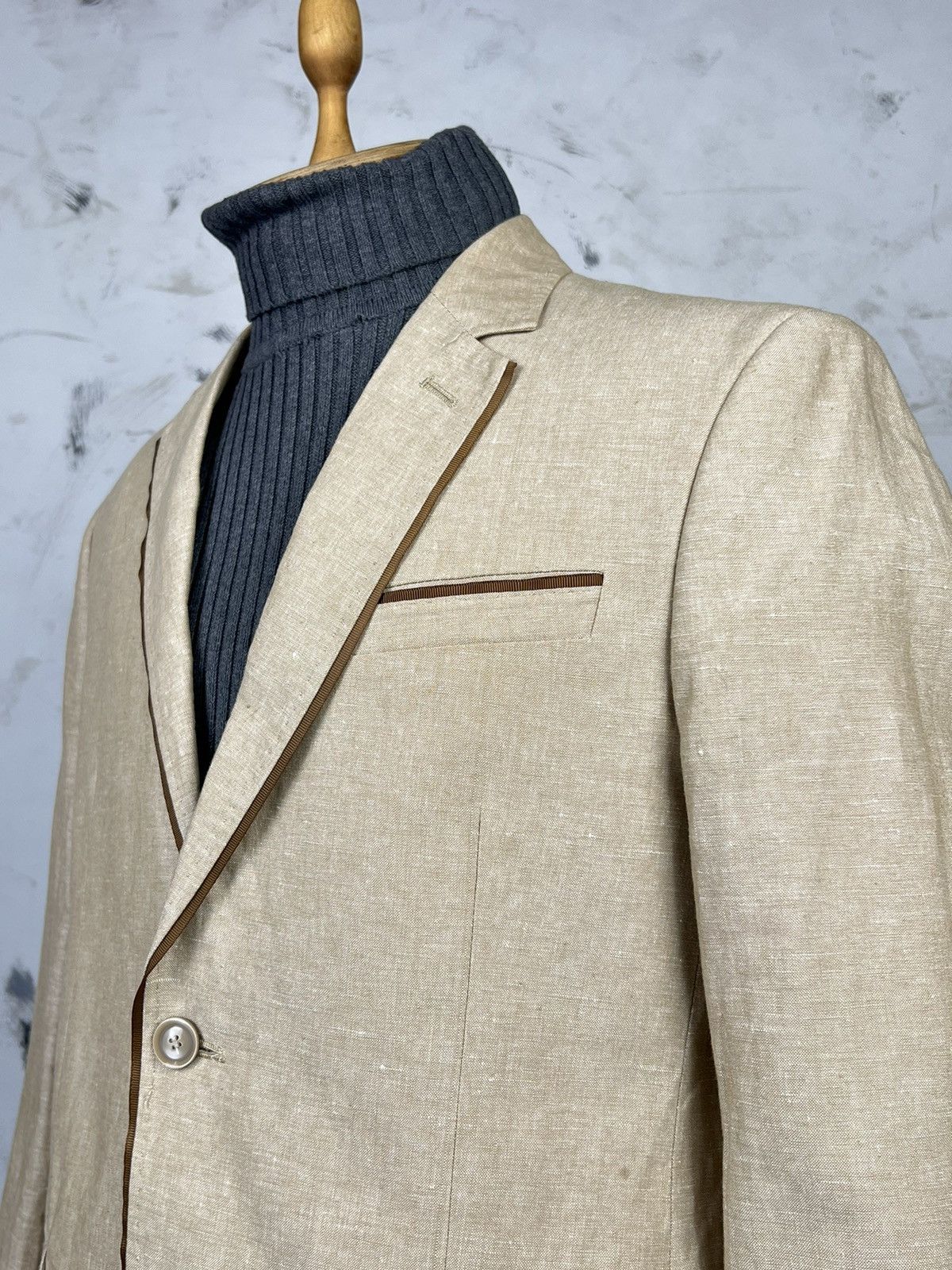 Louis Feraud Feraud Linen Blazer Jacket Size S - M 40 Size 40R - 4 Thumbnail