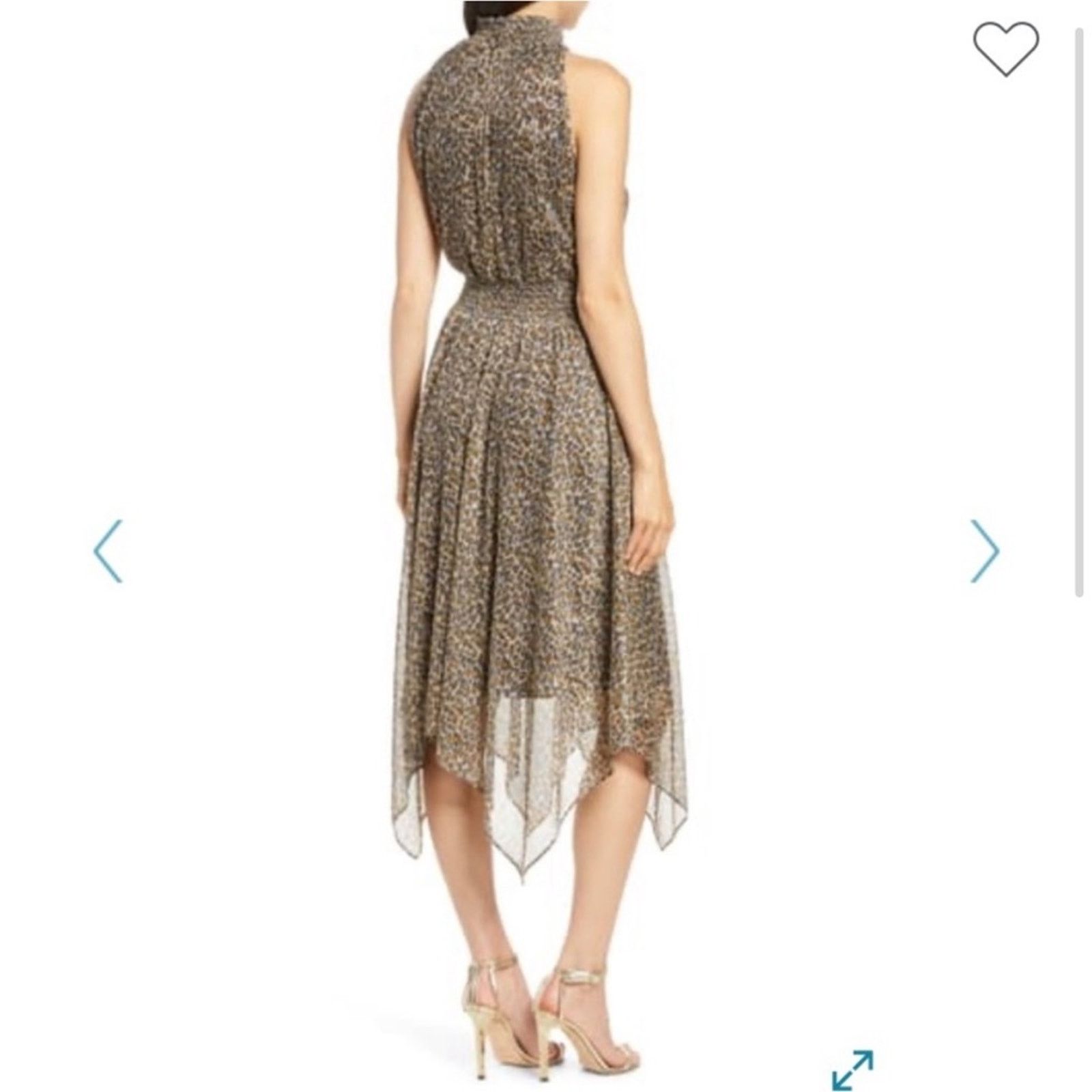 Sam Edelman Sam Edelman Leopard Print Sleeveless Handkerchief Midi Dress Size L / US 10 / IT 46 - 2 Thumbnail