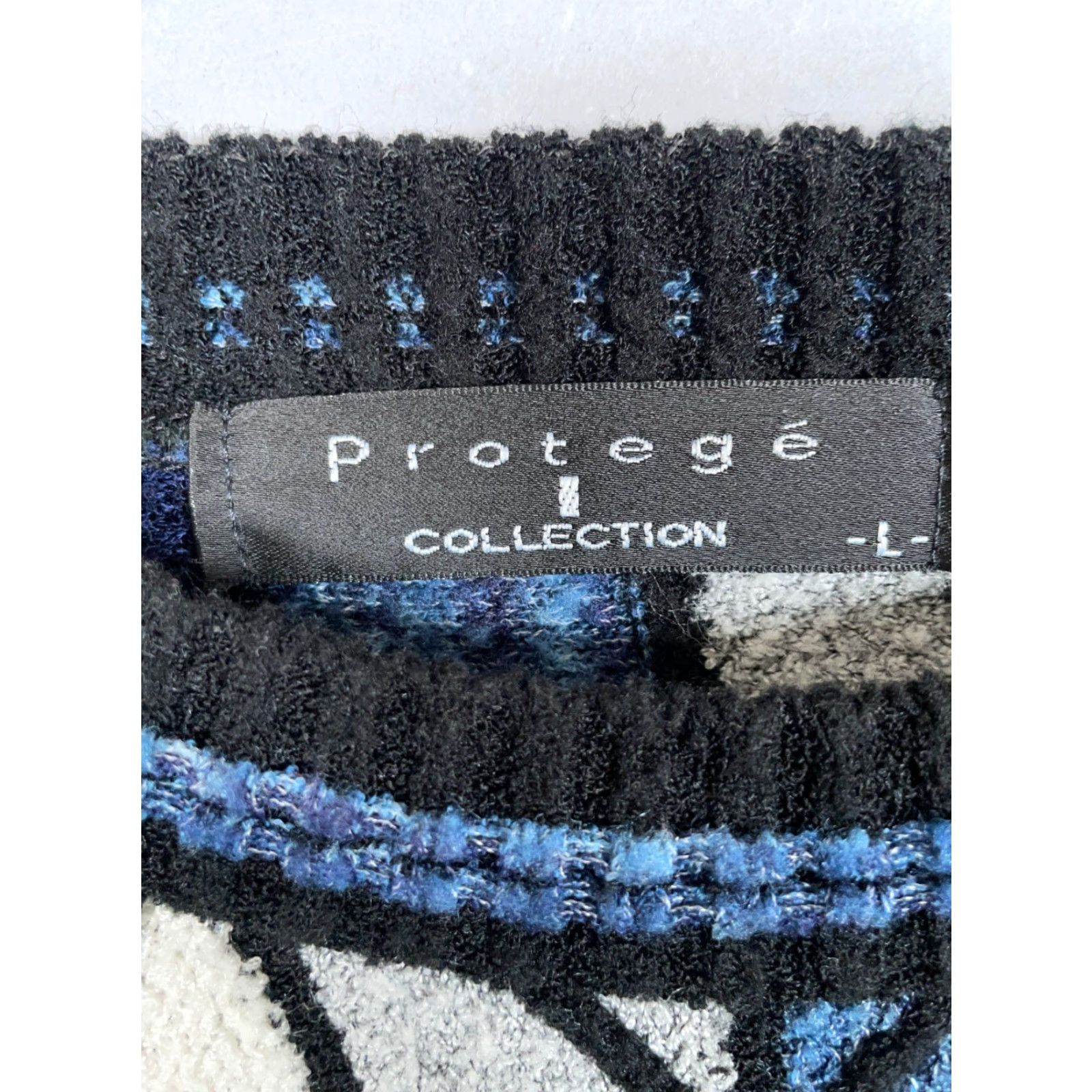 Coogi VINTAGE Protege COOGI Style Sweater Mens Large Black Blue Textured Knit Cosby Crewneck Size US L / EU 52-54 / 3 - 3 Thumbnail