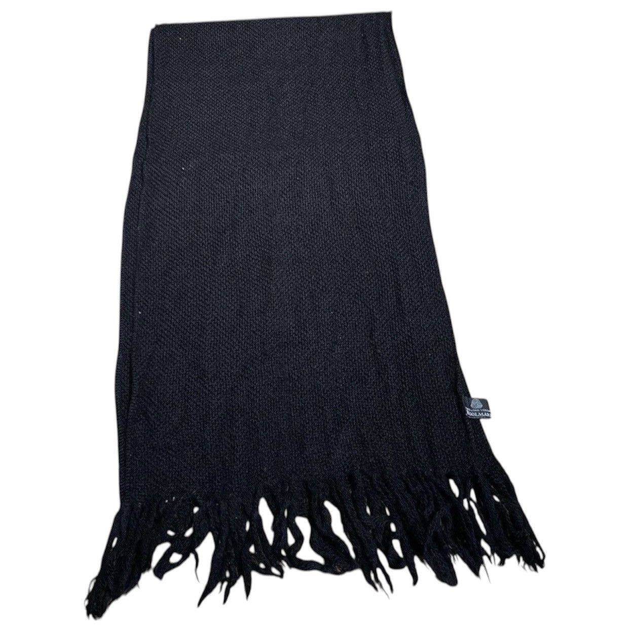 BEAUTY&YOUTH Beauty & Youth United Arrows Black Wool Fringe Scarf Muffler Size ONE SIZE - 2 Thumbnail