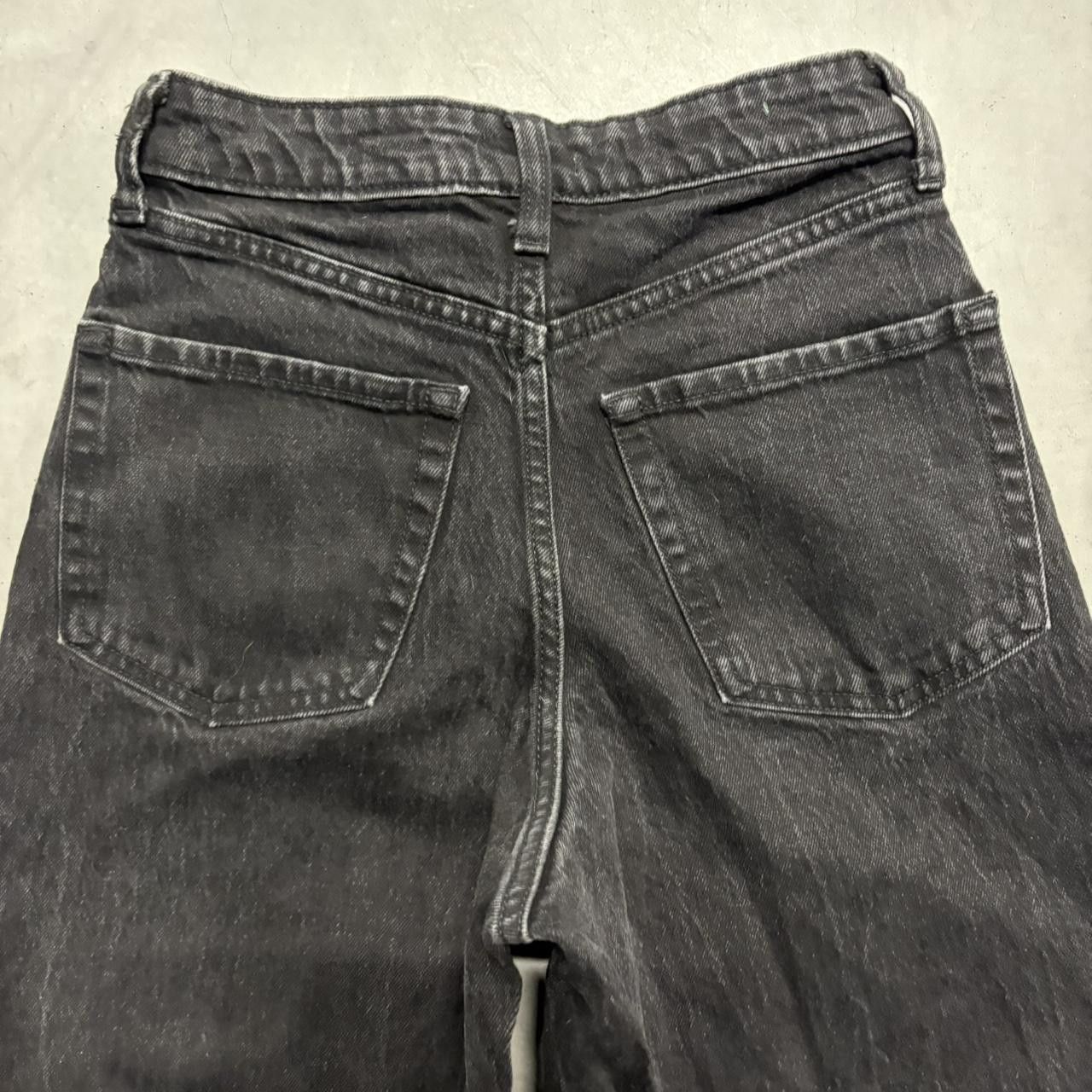 Japanese Brand × Vintage Crazy Vintage Y2K Super Baggy Black Ripped Denim Jeans! Size US 26 / EU 42 - 5 Thumbnail