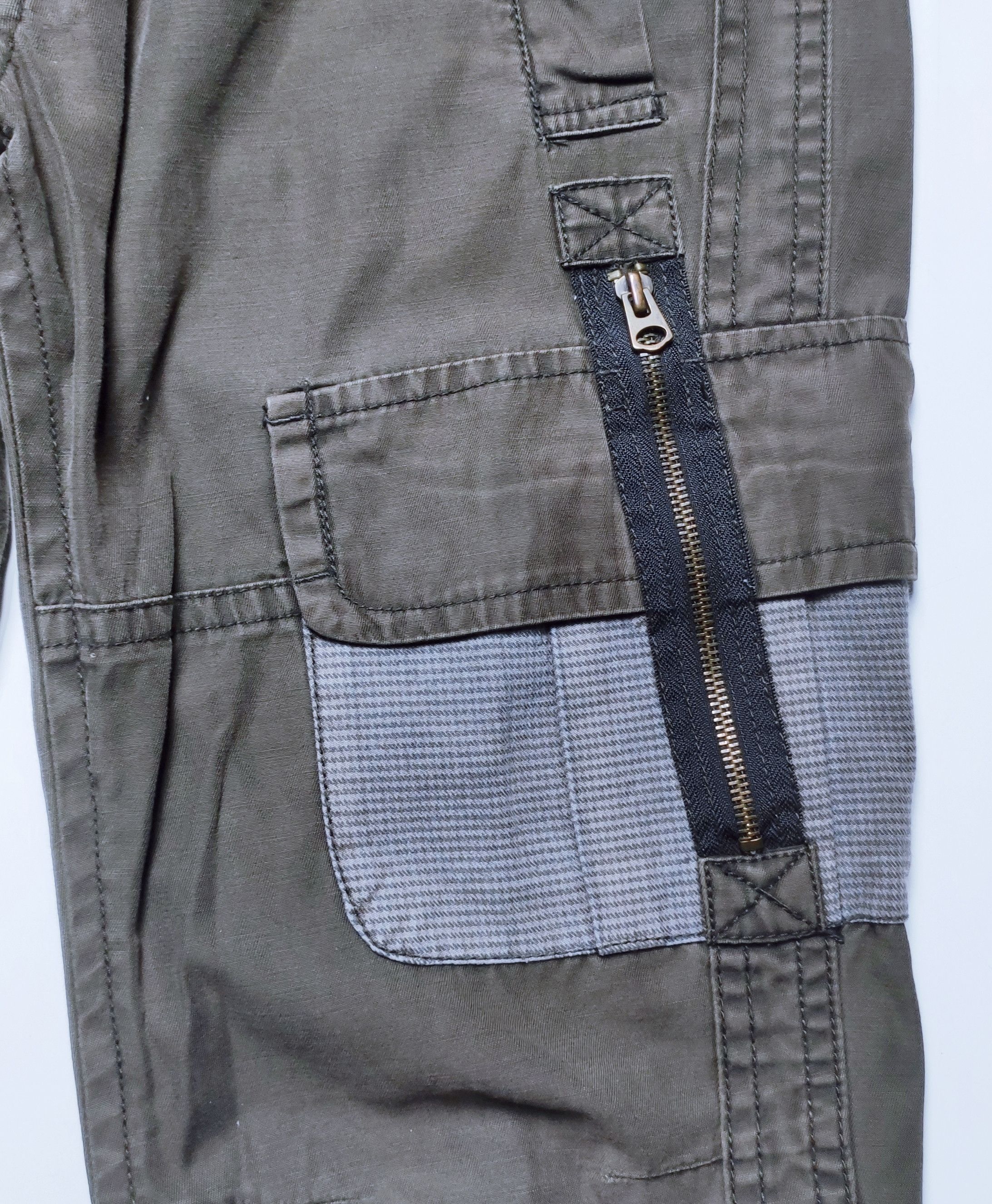 Other Oilcake Punk Inspired Patchwork Short Cargo Pants Size US 34 / EU 50 - 4 Thumbnail