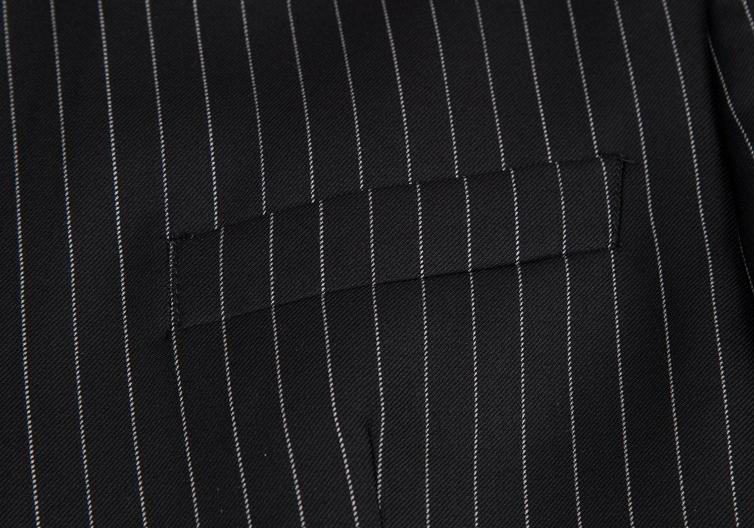 Emporio Armani Stripe Wool Jacket in Black Size 50 Size US M / EU 48-50 / 2 - 4 Thumbnail