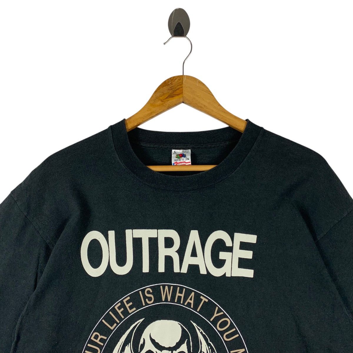 Other Vintage 90s OUTRAGE japanese Trash metal band tees Size US L / EU 52-54 / 3 - 2 Thumbnail