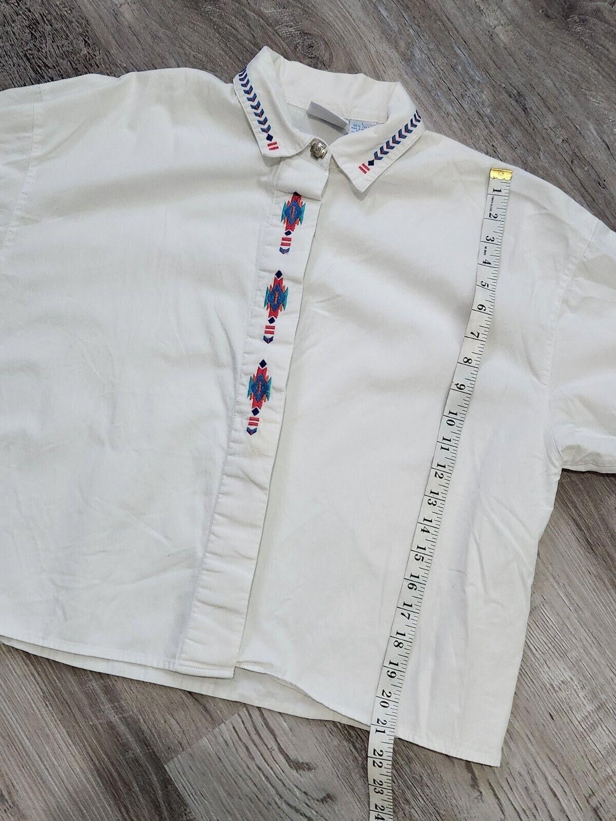 Designer Peddler Sport Shirt Large Vintage Western Long Sleeve Aztec Size L / US 10 / IT 46 - 5 Thumbnail