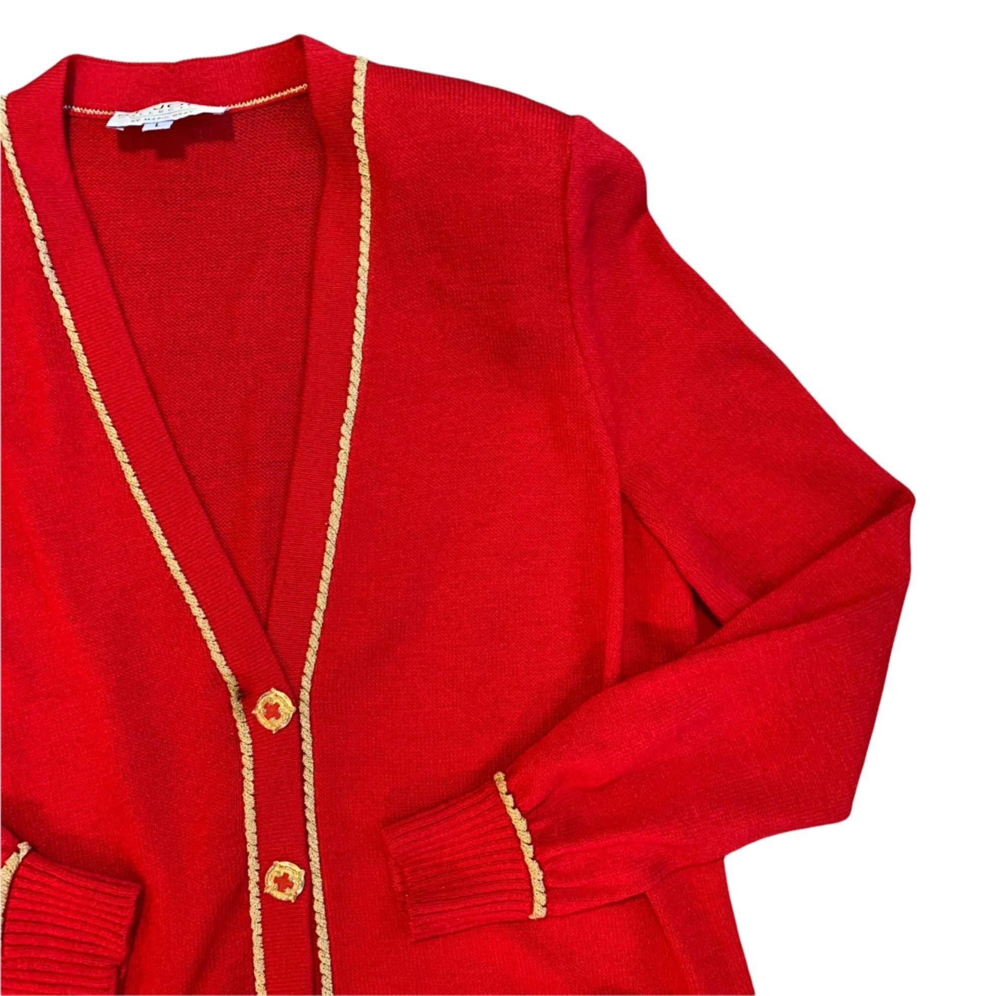 St. John Vintage St. John Collection by Marie Gray Sweater Cardigan U Size L / US 10 / IT 46 - 2 Thumbnail