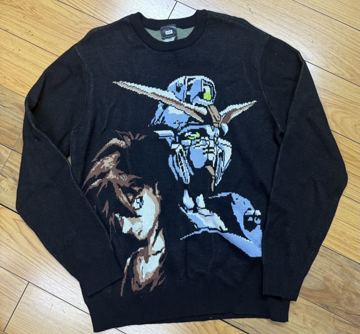 Huf Huf X Gundam Wing Crewneck Knit Sweater Size Medium Size US M / EU 48-50 / 2 - 1 Thumbnail