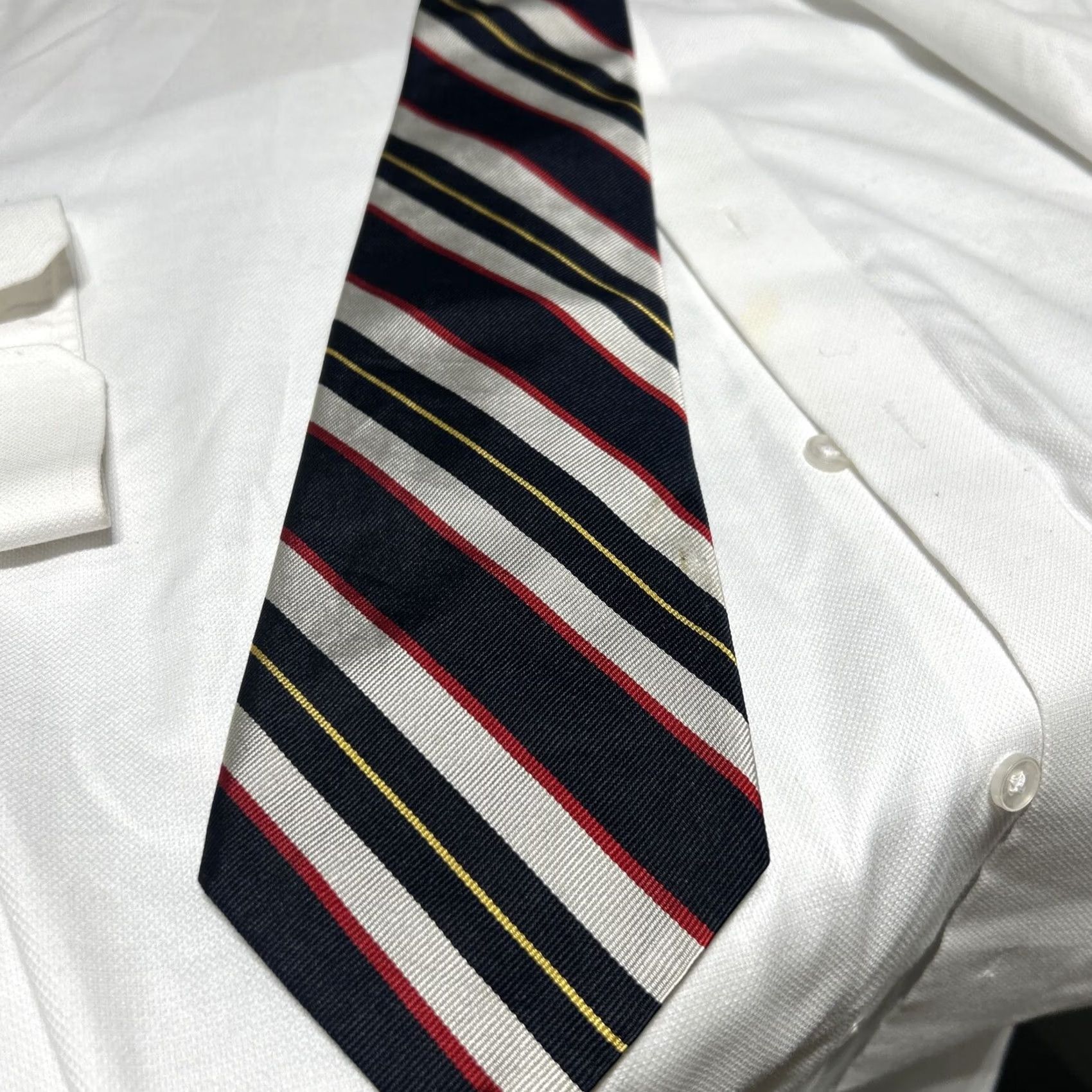 Robert Talbott Robert Talbott Tie Striped VTG Preppy Oxford Style Multicolor Silk Academia Men Tie Size ONE SIZE - 6 Thumbnail
