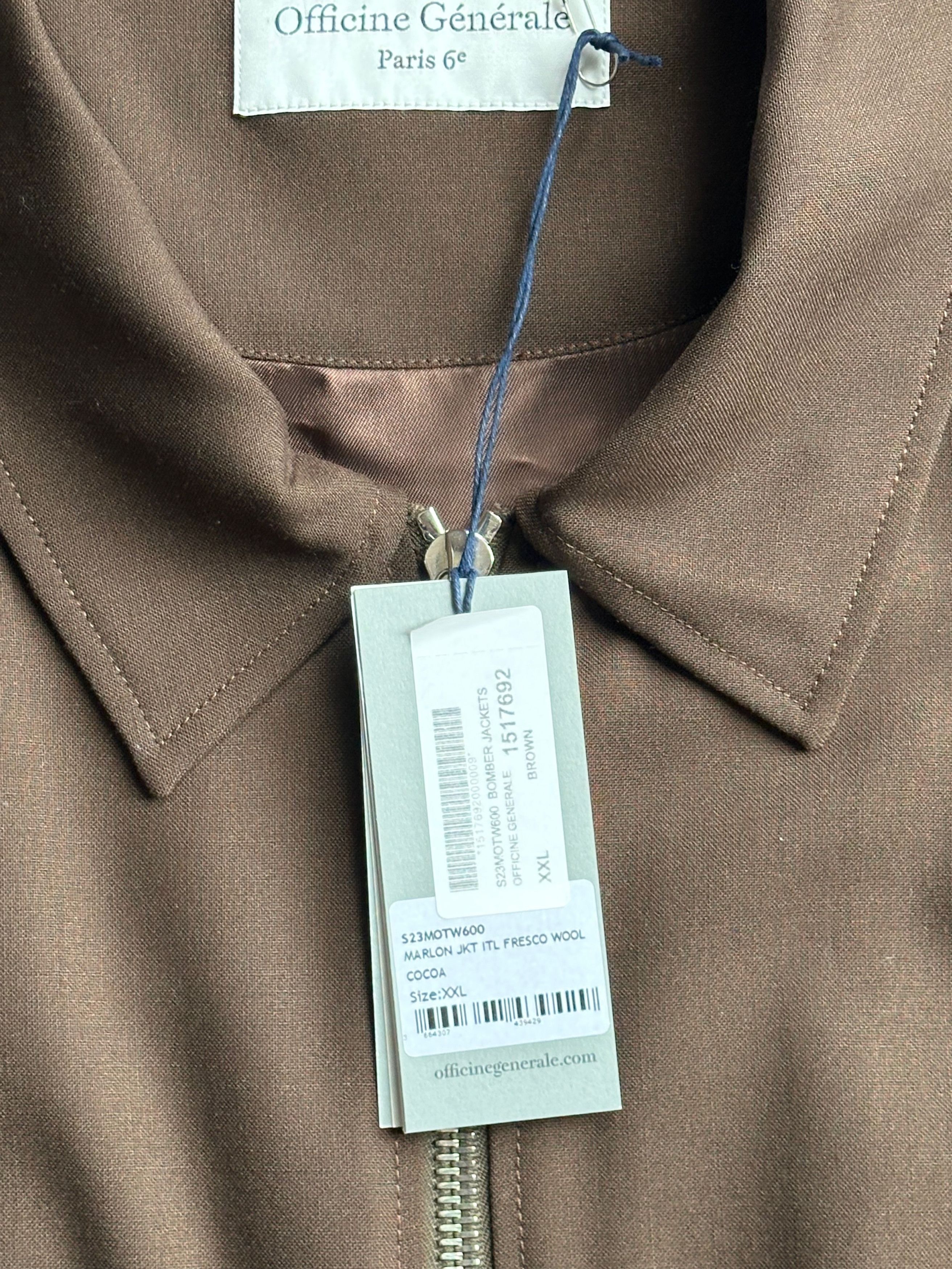 Officine Generale Officine Générale Marlow Wool Jacket - Cocoa - XXL (NWT) Size US XXL / EU 58 / 5 - 4 Thumbnail
