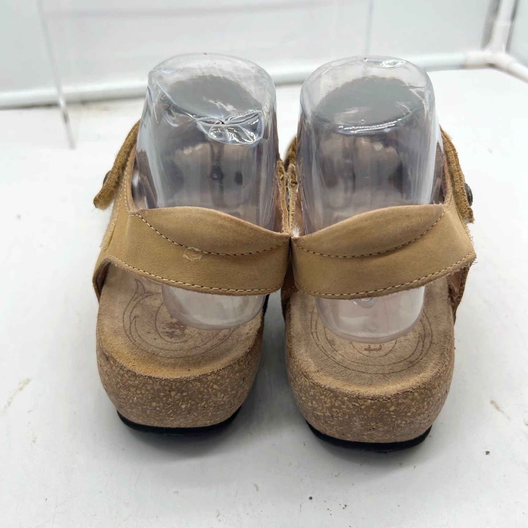 Taos Taos Sandals Womens Slingback Beige Leather Trulie Wedge Comfort Ankle Strap US 10-10.5 41 Beige Womens Size US 10 / IT 40 - 5 Thumbnail