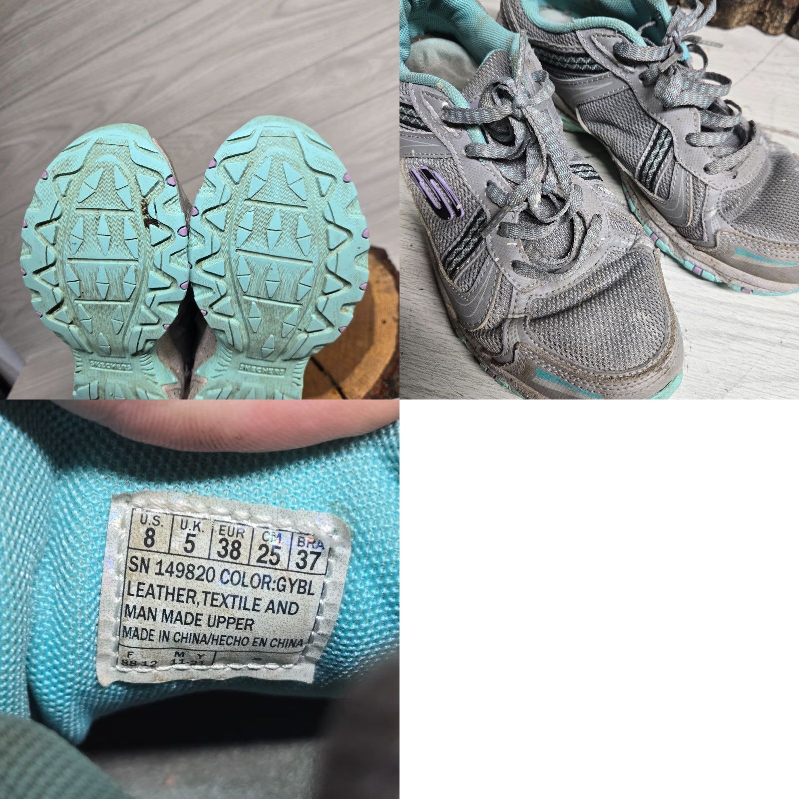 SKECHERS SKECHERS Hillcrest Vast Adventure Gray/Blue Trail Walking Sneakers Women's 8 / UK 7 / EU 40 Size US 7 / IT 37 - 8 Thumbnail