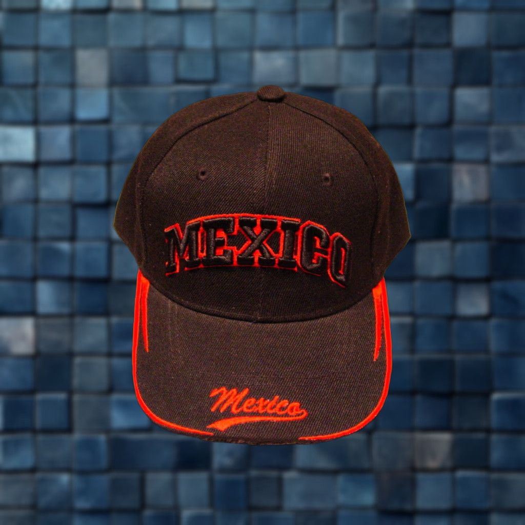 Vintage VINTAGE Baseball Cap Mens Adjustable Black Mexico 90s Sports Cap Size ONE SIZE - 1 Thumbnail