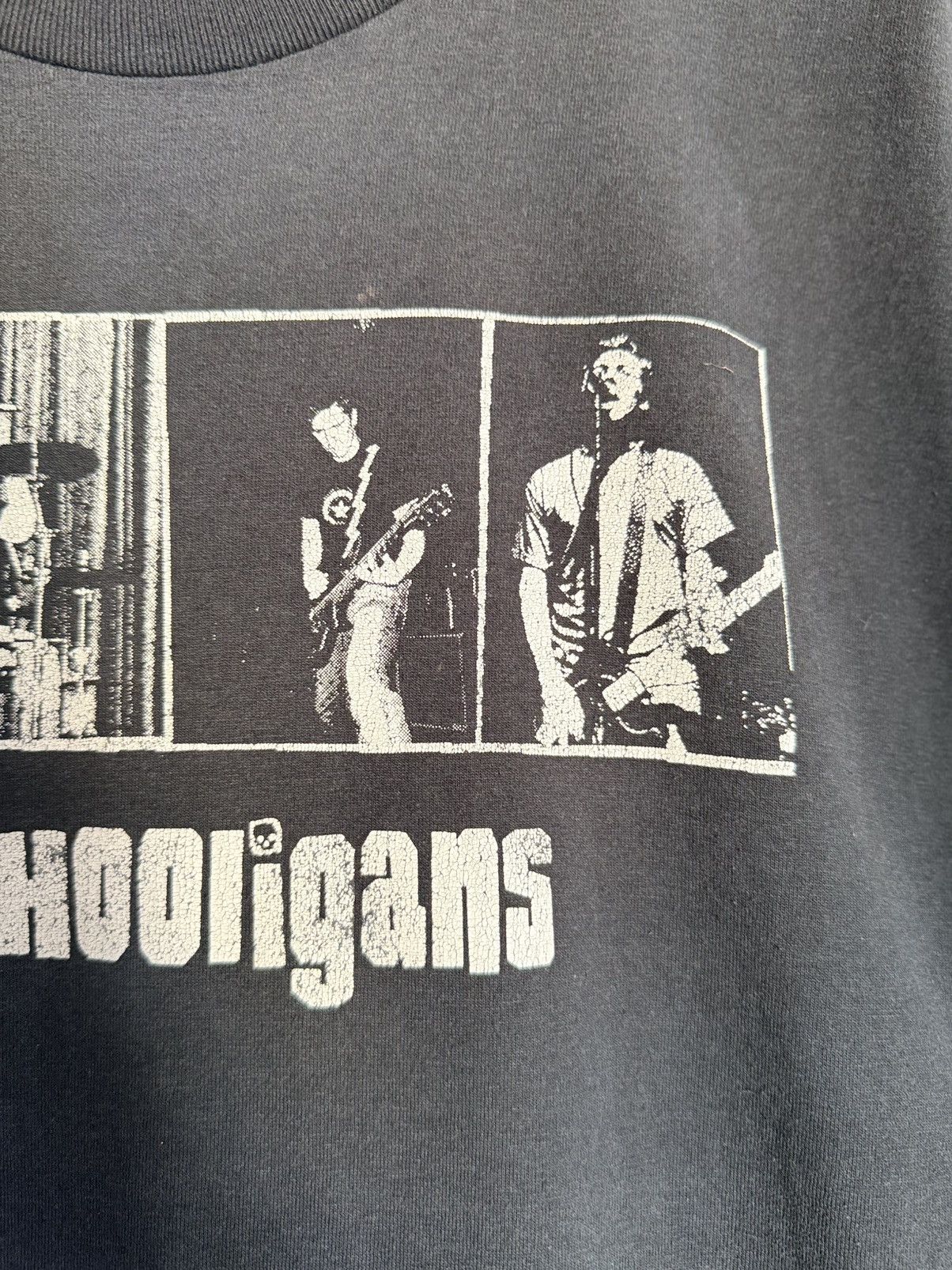 Band Tees Thrashed Vintage The Hooligans Backing Band American Faded T Size US L / EU 52-54 / 3 - 4 Thumbnail