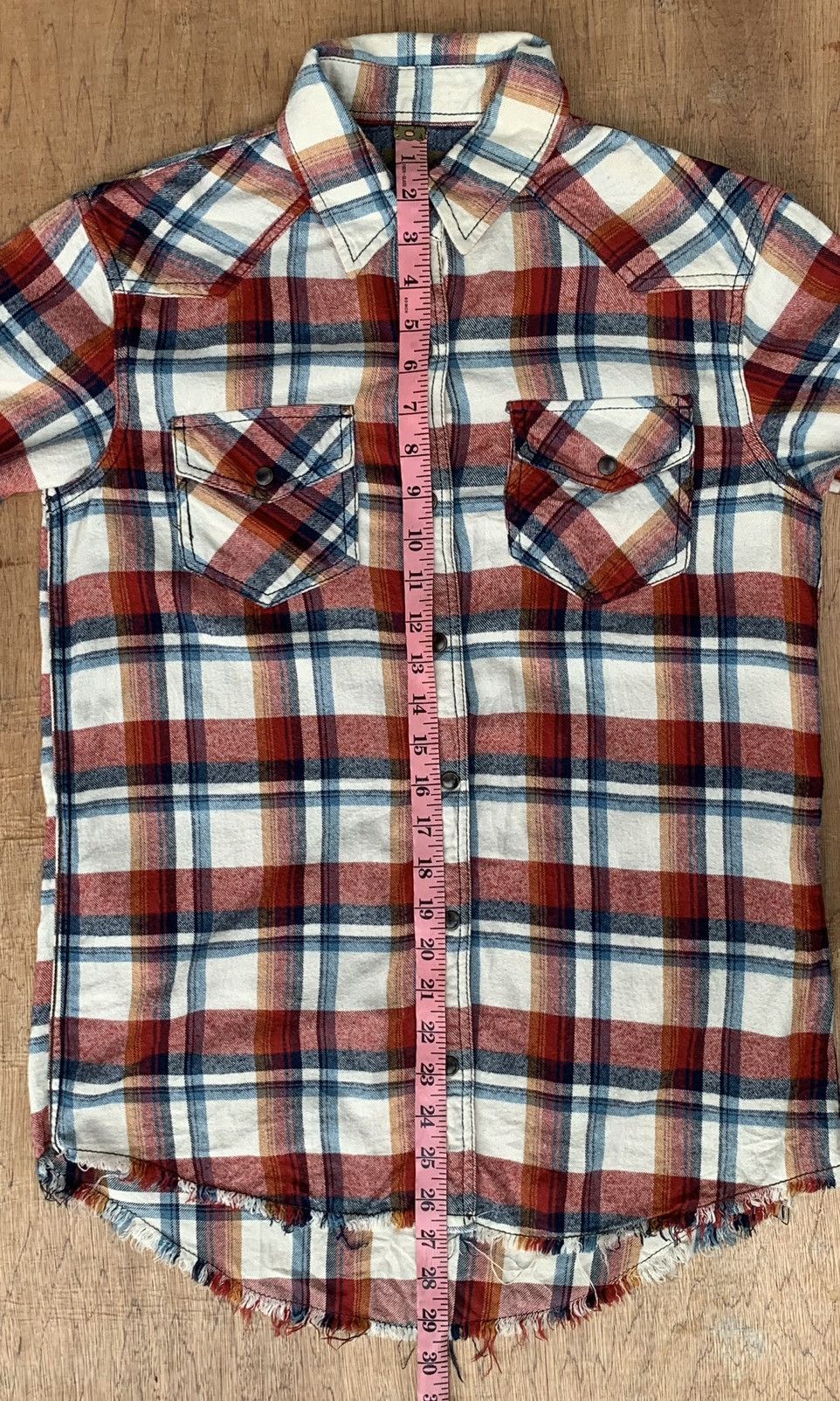 If Six Was Nine Rare Goa Snap Buttons Plaid Tartan Flannel Shirt Size US M / EU 48-50 / 2 - 18 Thumbnail