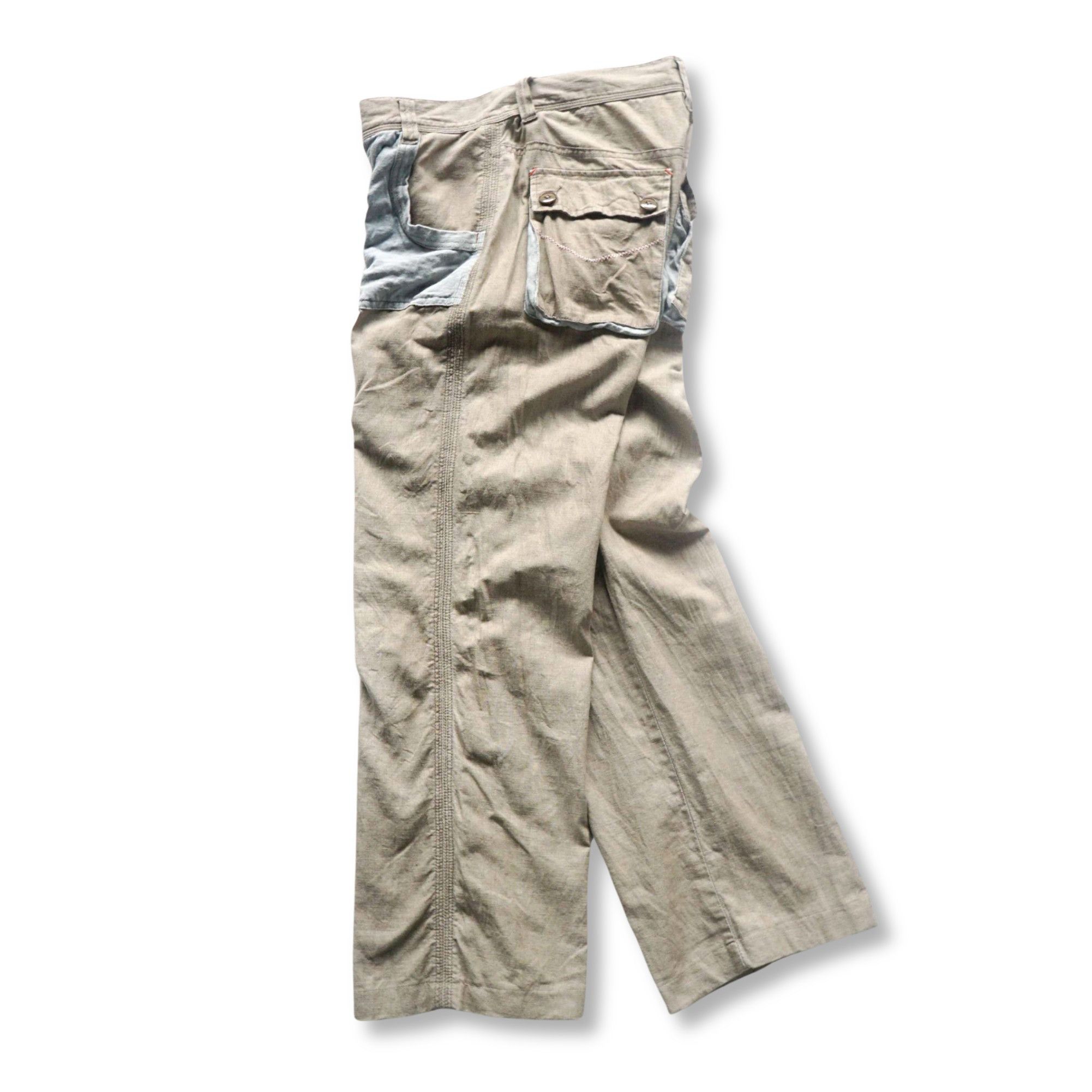 Japanese Brand CUBE SUGAR Patched Pockets Casual Pants Size 28" / US 6 / IT 42 - 3 Thumbnail