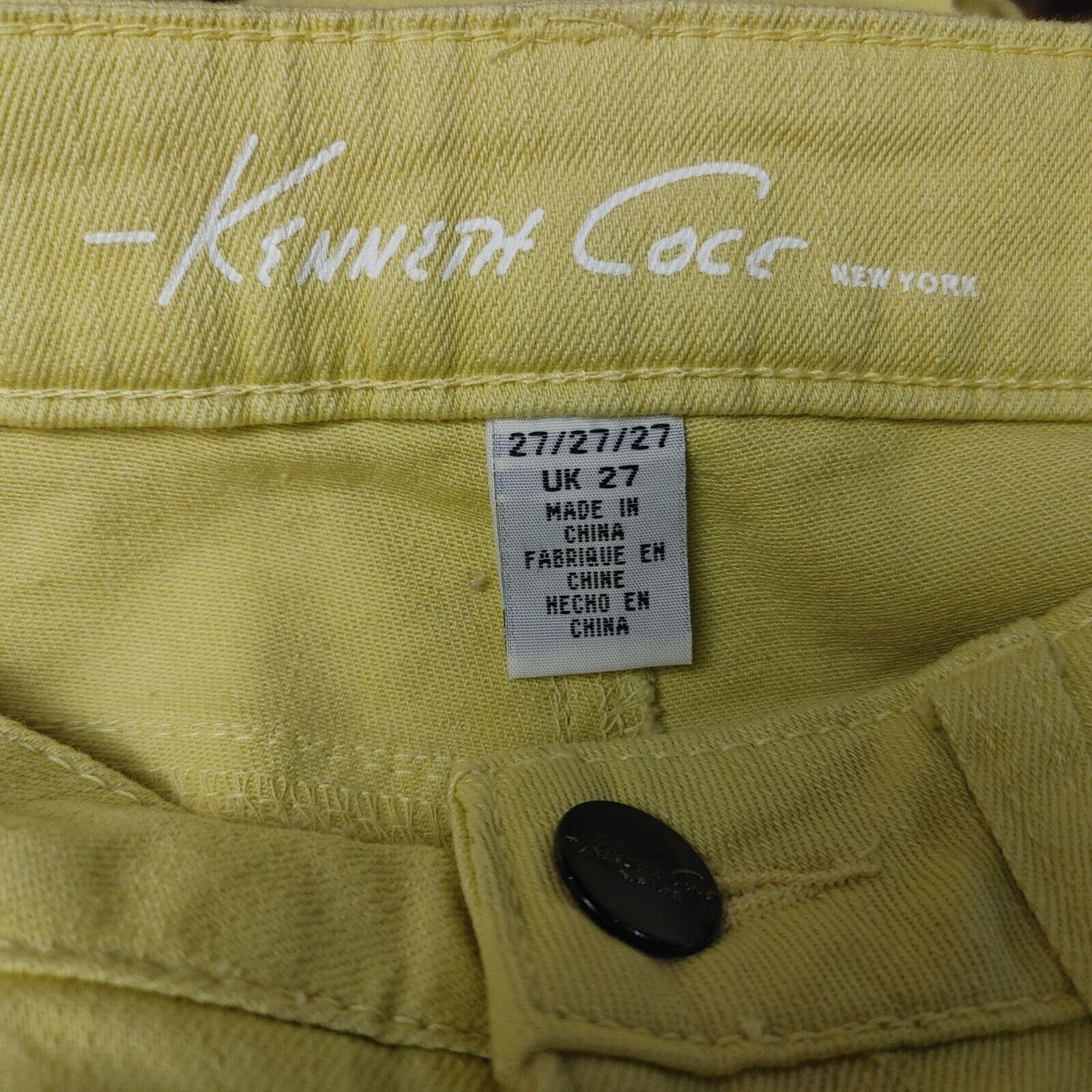 Kenneth Cole Kenneth Cole New York Women's Yellow Denim Jeans 27 Size 27" / US 4 / IT 40 - 4 Thumbnail