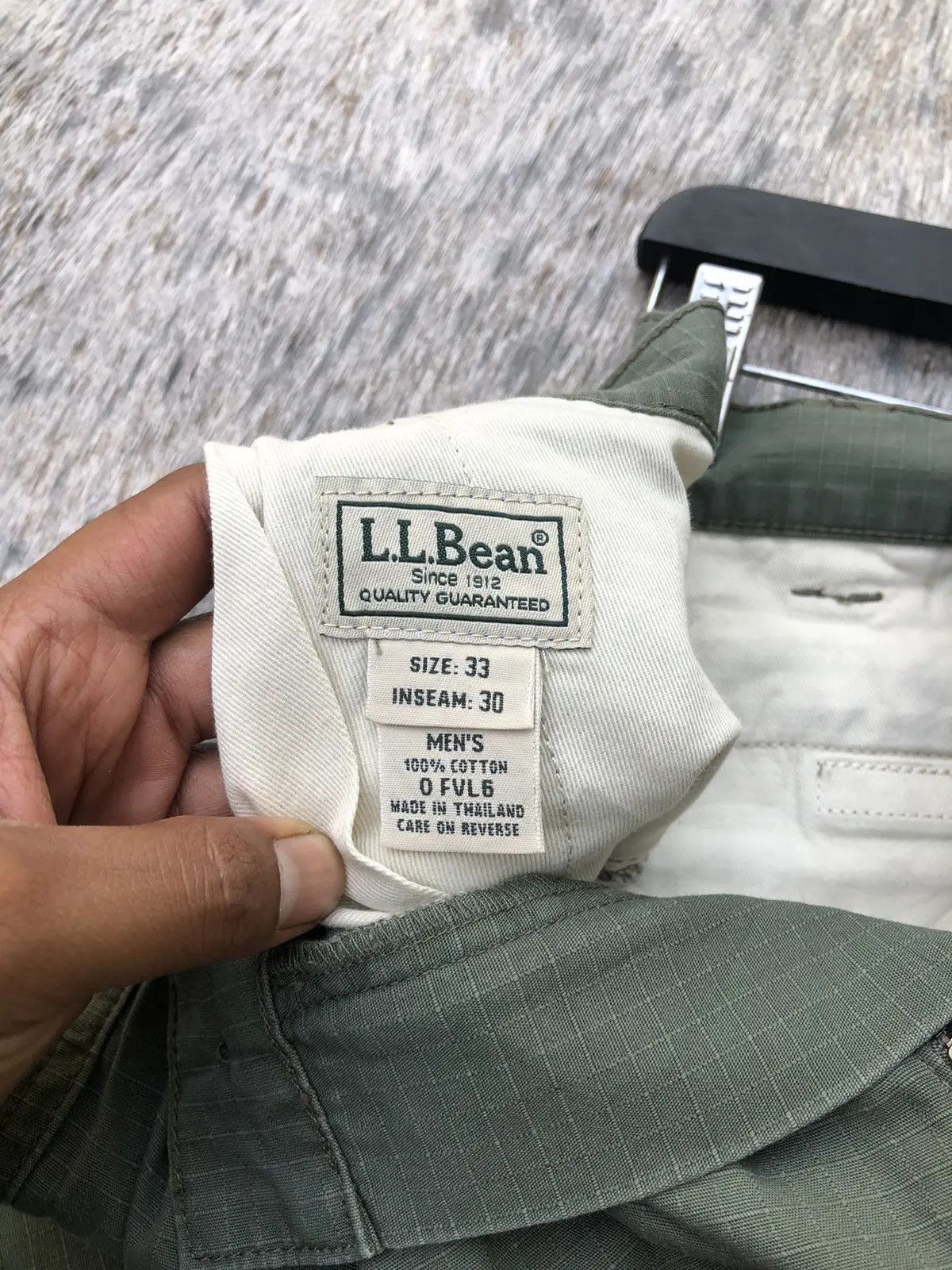 L.L. Bean × Vintage Very rare Green Cargo Pants Baggy Pattern W33 x L40 Size US 33 - 9 Thumbnail