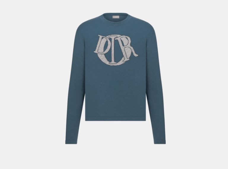 o1w1db11025 513M66 Dior Charm Sweater in Blue