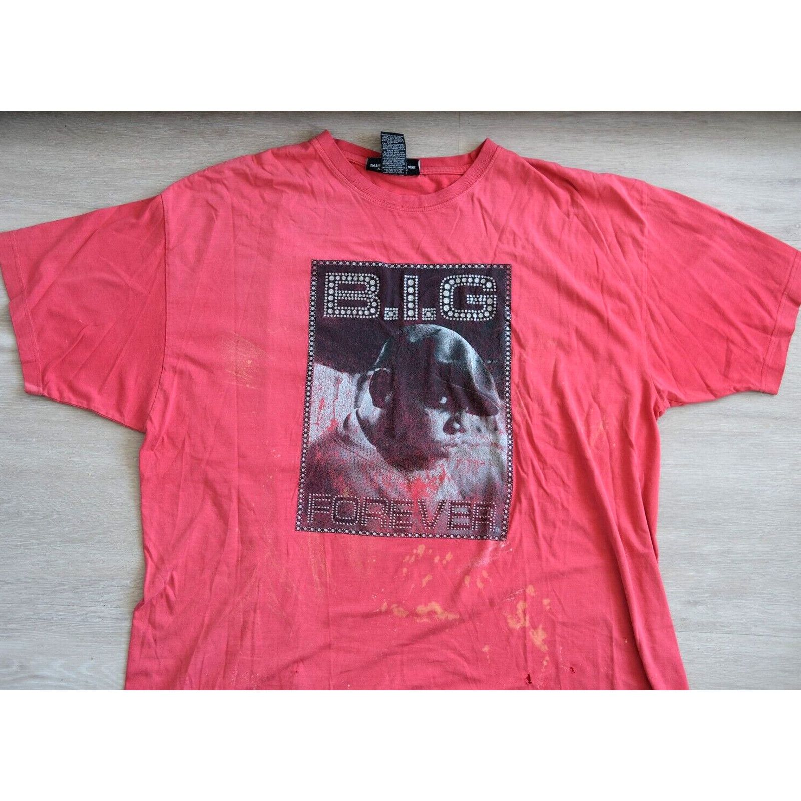 Other Vintage 90s Brooklyn Mint Notorious BIG Shirt 2X Red Faded Size US XXL / EU 58 / 5 - 1 Thumbnail