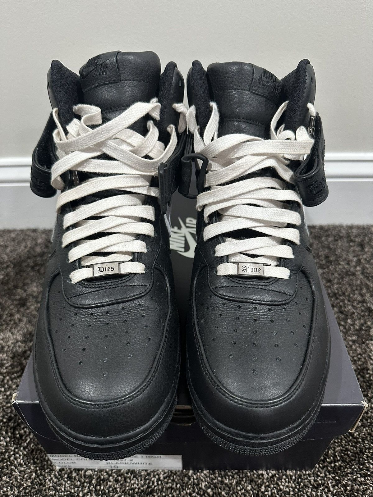 Nike × Vlone Vlone x Nike Air Force 1 High Black London Sample Sneaker Size US 10 / EU 43 - 4 Thumbnail