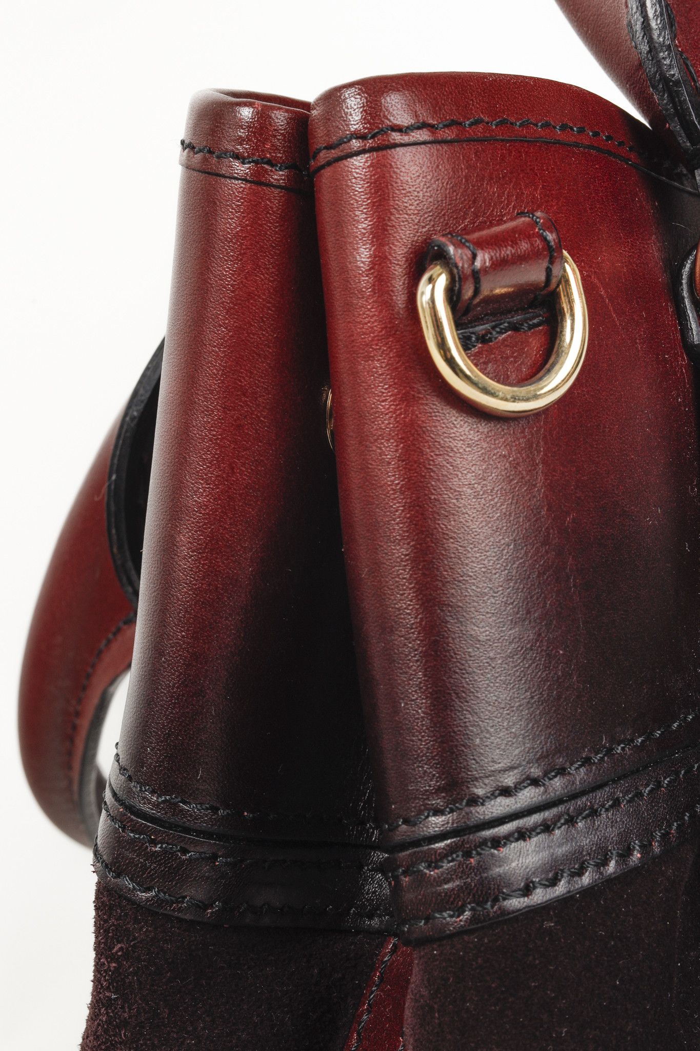 Burberry Prorsum Burberry Prorsum Burgundy Red Calfskin Suede Tote Size ONE SIZE - 13 Thumbnail