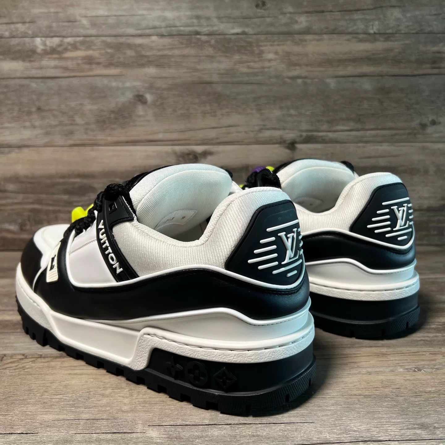 Louis Vuitton LV Trainer Maxi Black White UK9/43 like new Size US 9 / EU 42 - 4 Thumbnail