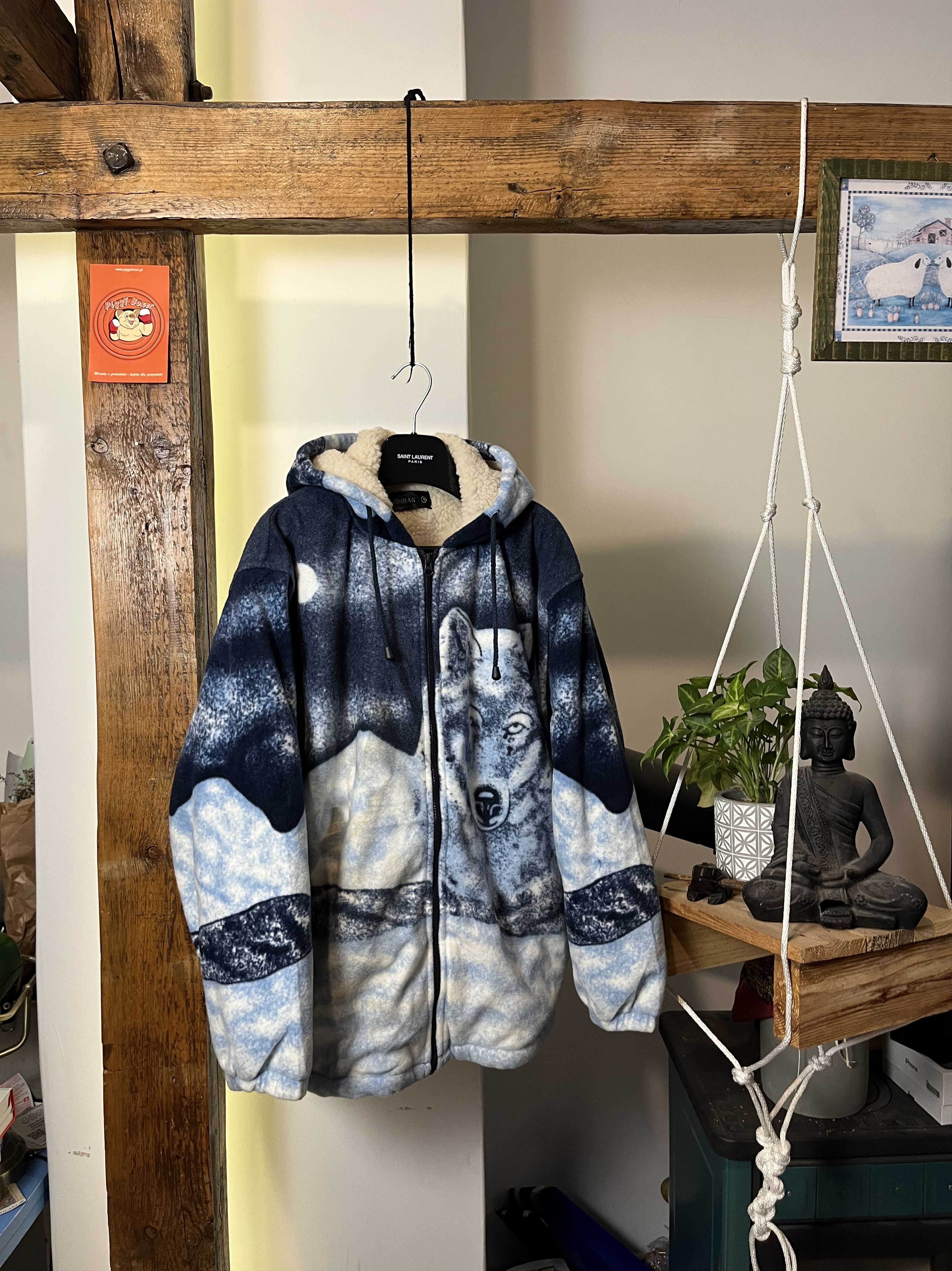 90s Wolf Fleece Synchyla Animal Jacket