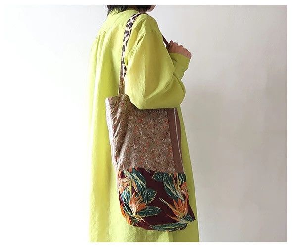 Kapital KAPITAL Patchwork Novel Tote Bag Brown Size ONE SIZE - 6 Thumbnail