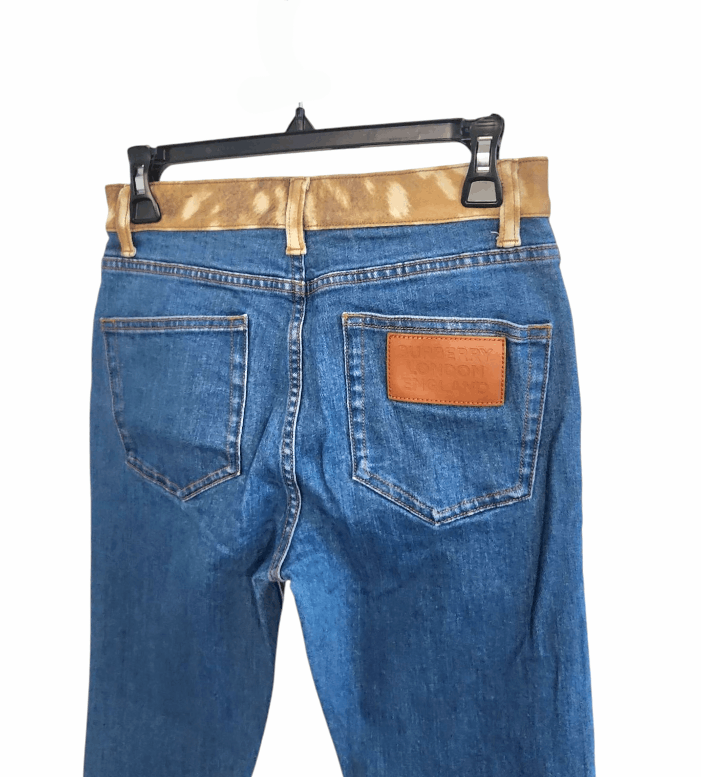Burberry × Designer Burberry Bambi Ladies 26 Waisted Logo Patch Mid-rise Skinny Size 26" / US 2 / IT 38 - 4 Thumbnail